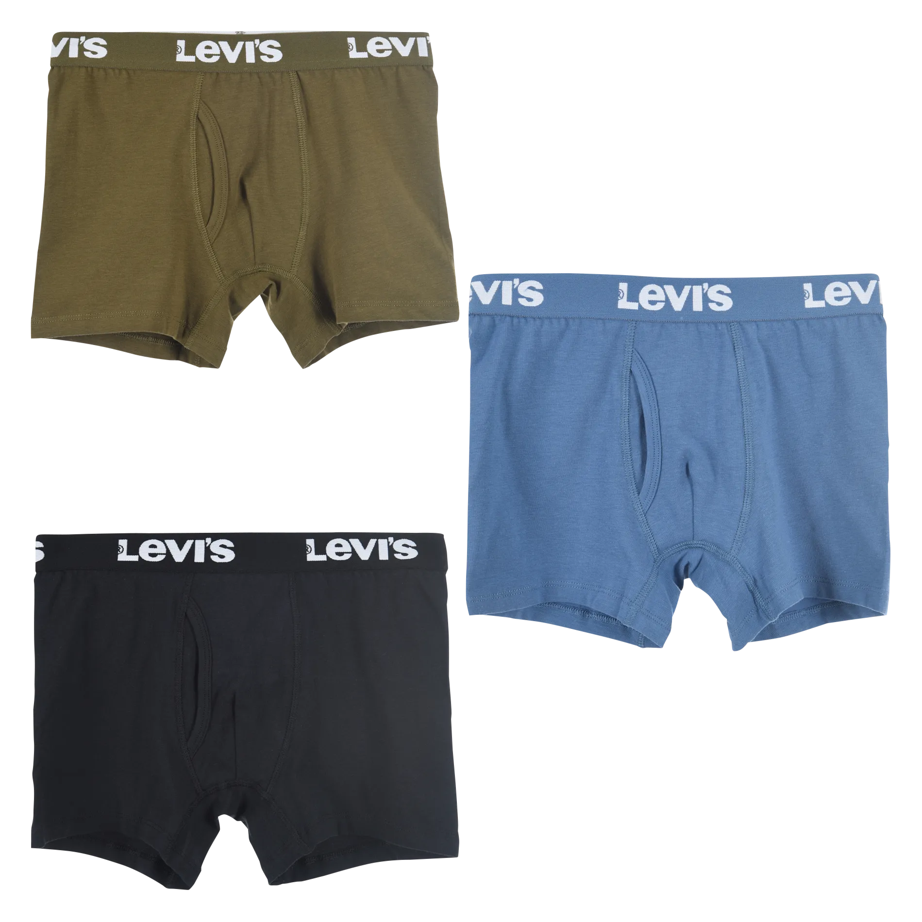 Lot de trois boxers en coton mélangé Noir
