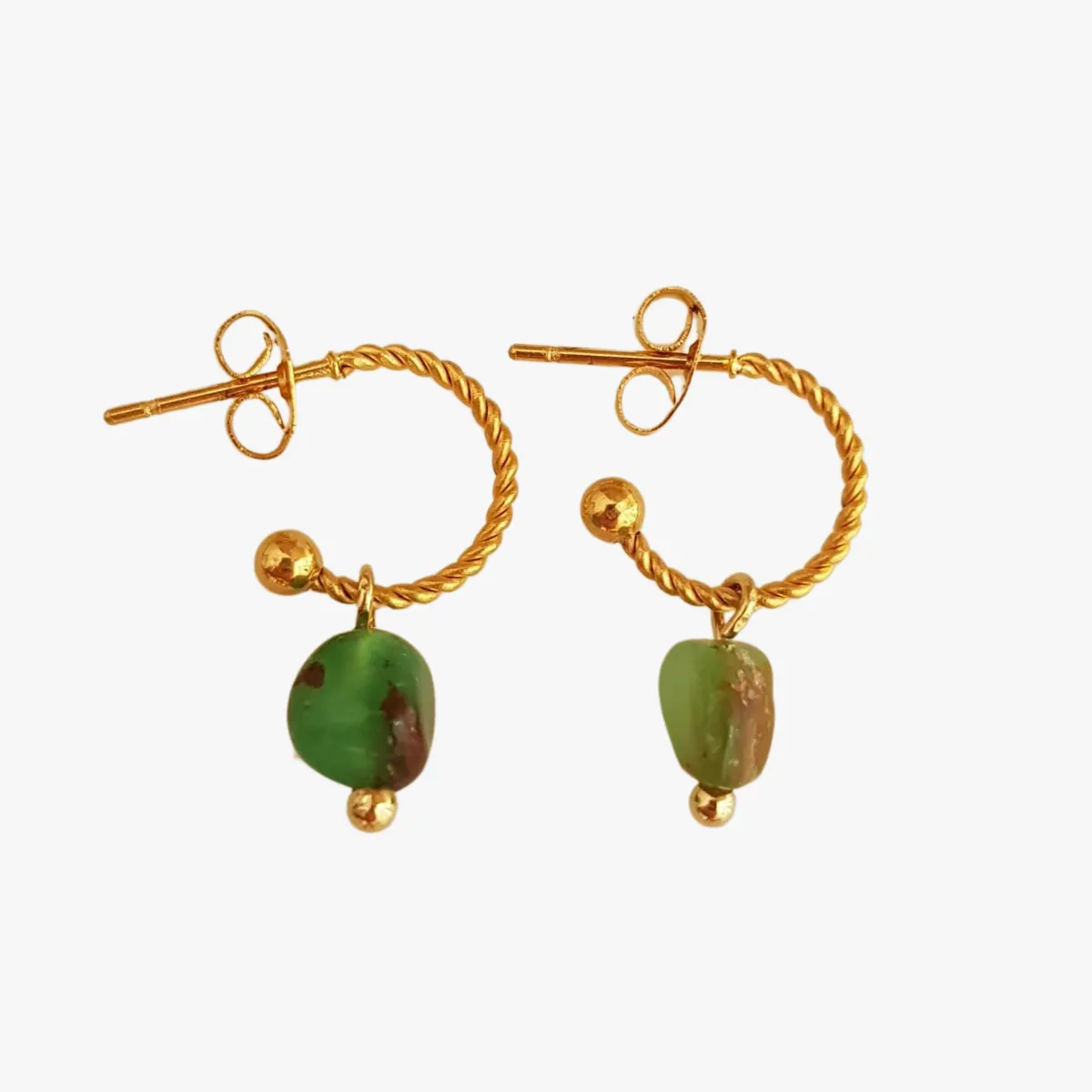 Boucles d'oreilles chrysoprase Vert FAME