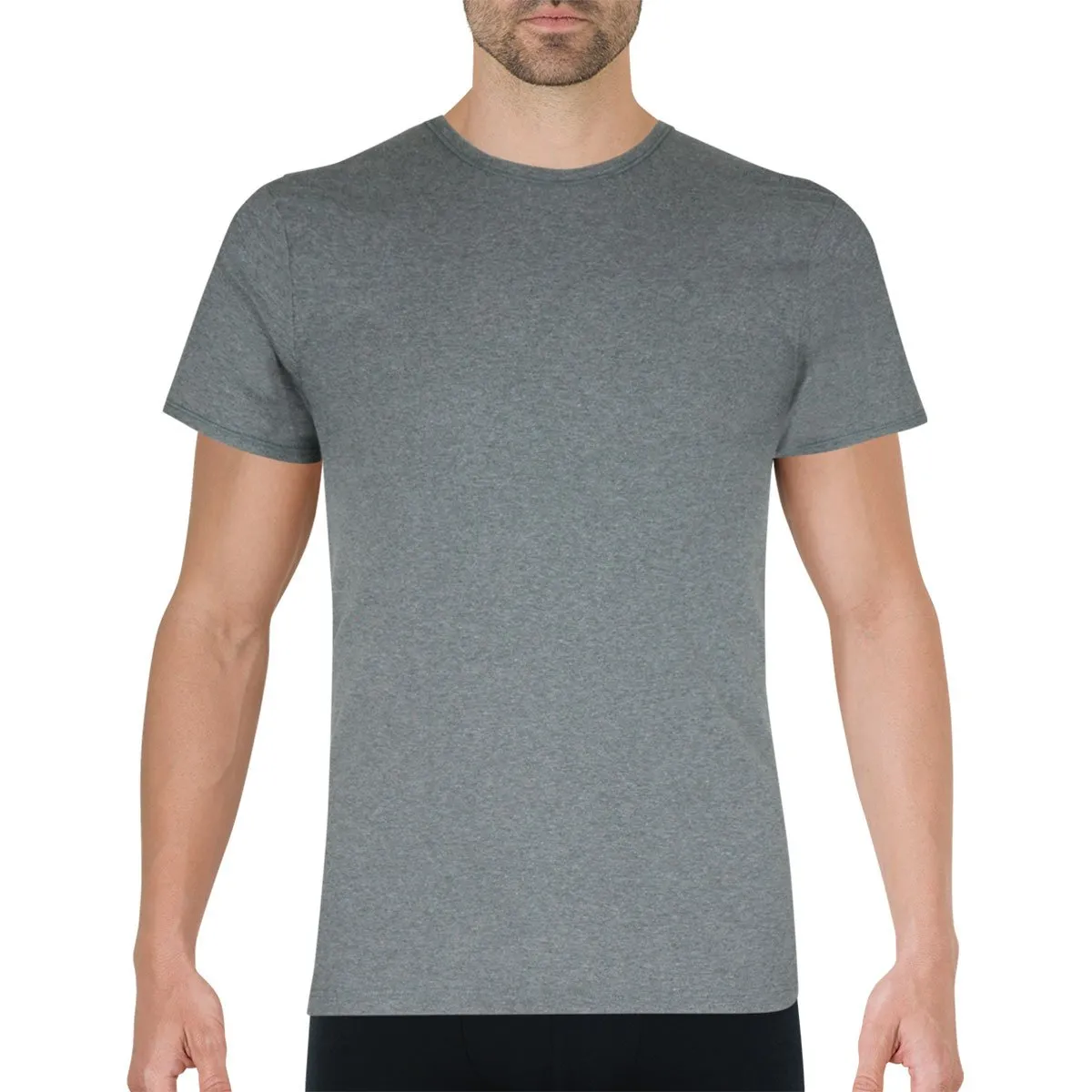 Tee-shirt col rond pur coton premium eminence Gris