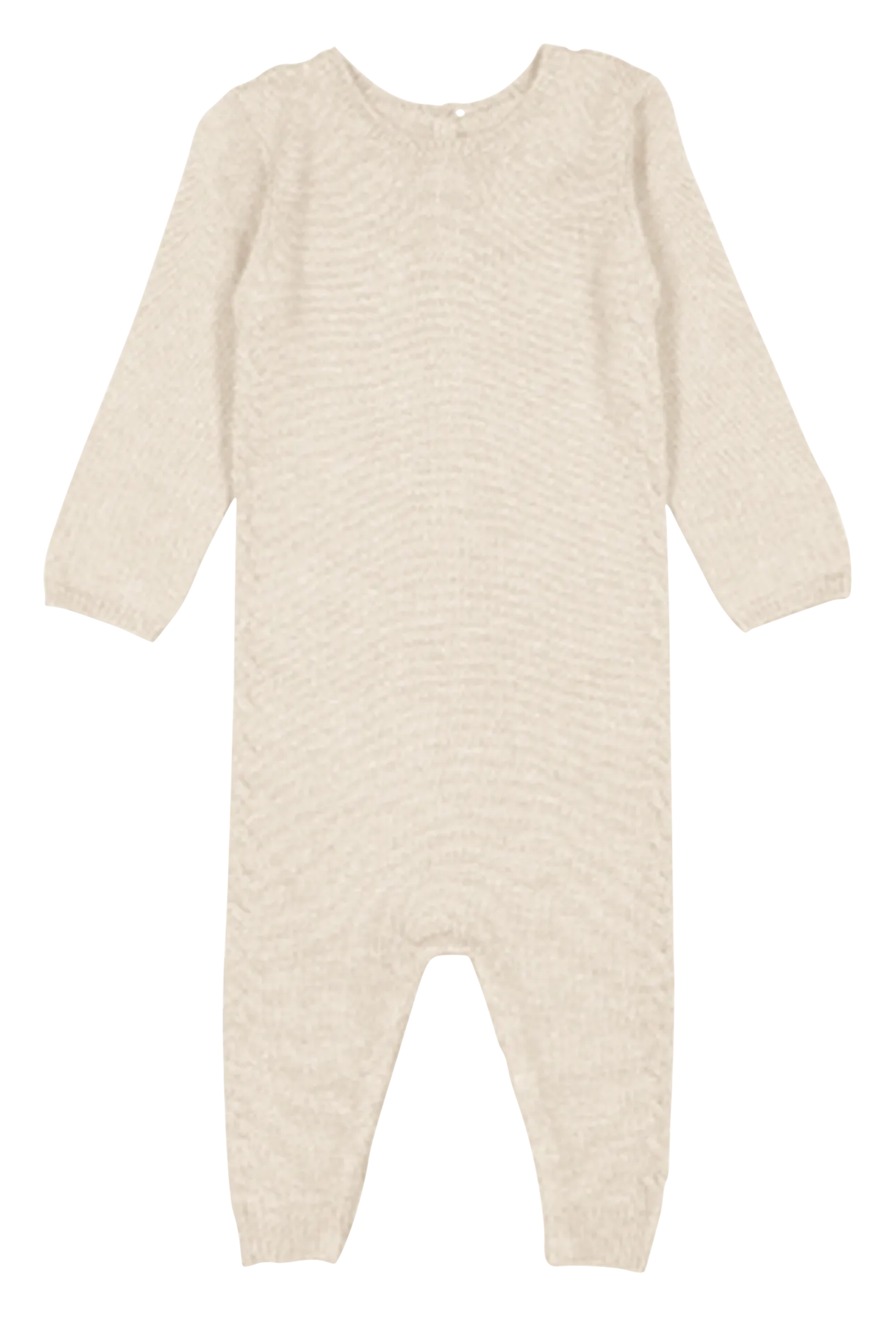 Combinaison col rond en laine Blanc ALEX