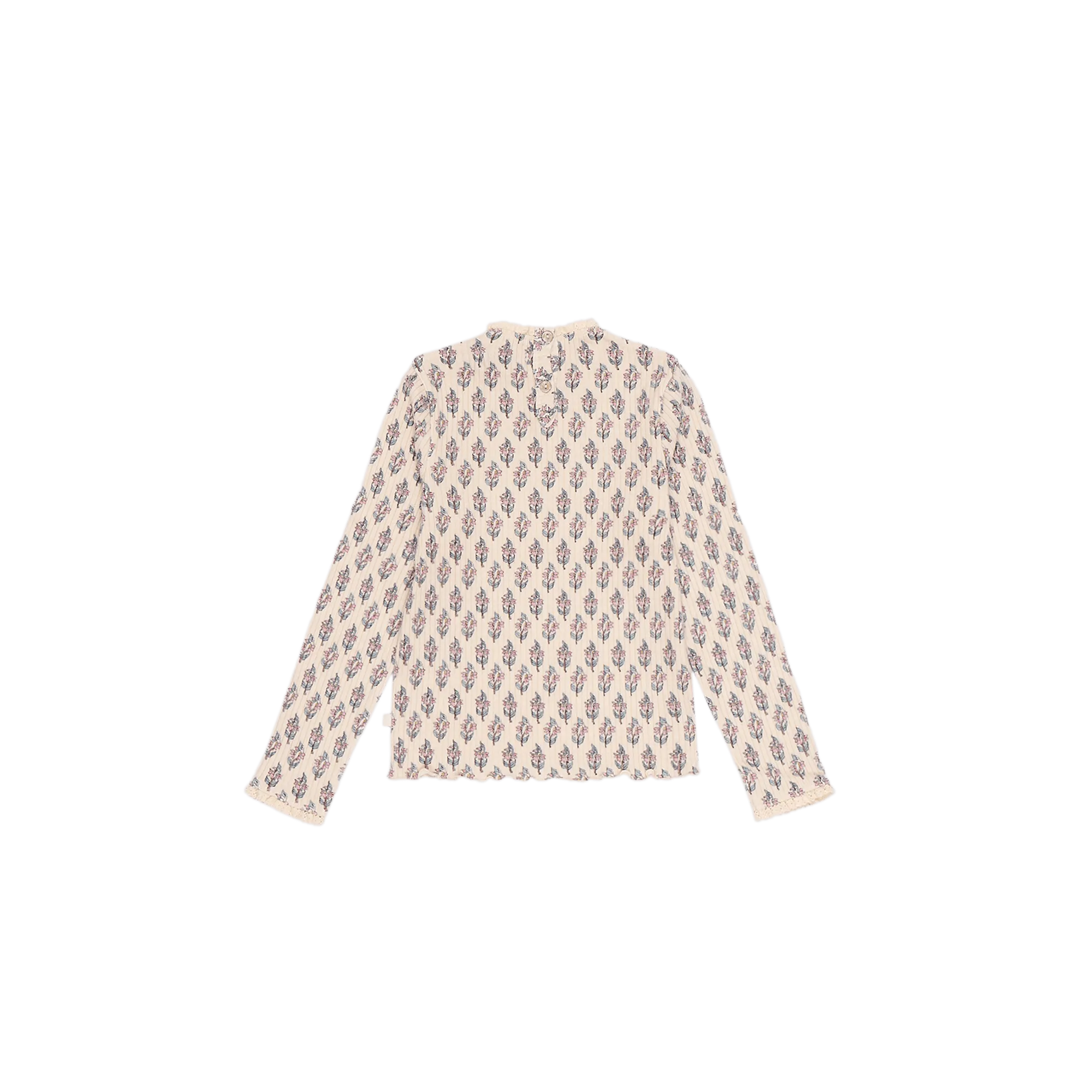 Tee-shirt col rond imprimé en coton stretch Rose BETSY