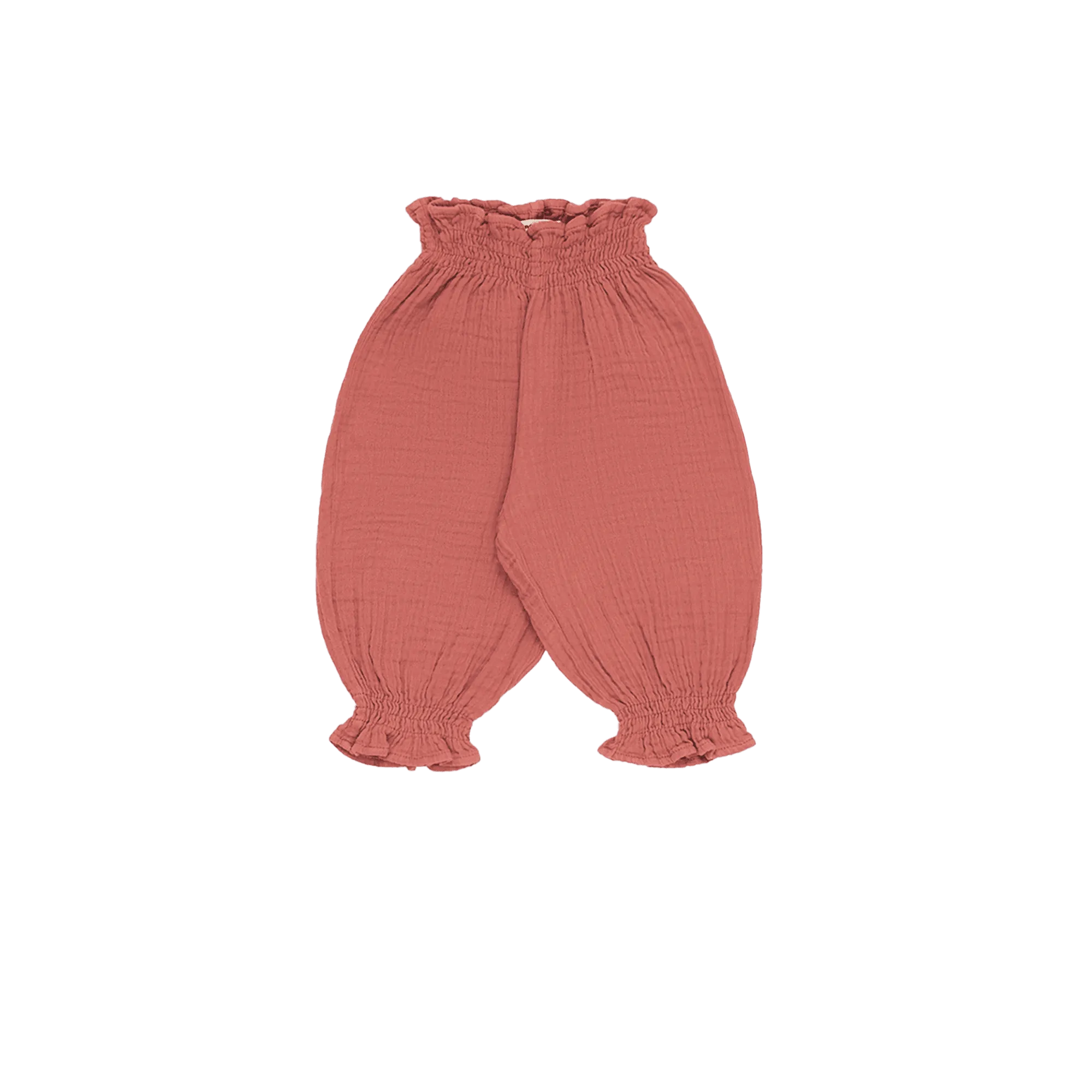 Pantalon ballon en gaze de coton Orange JULIETA