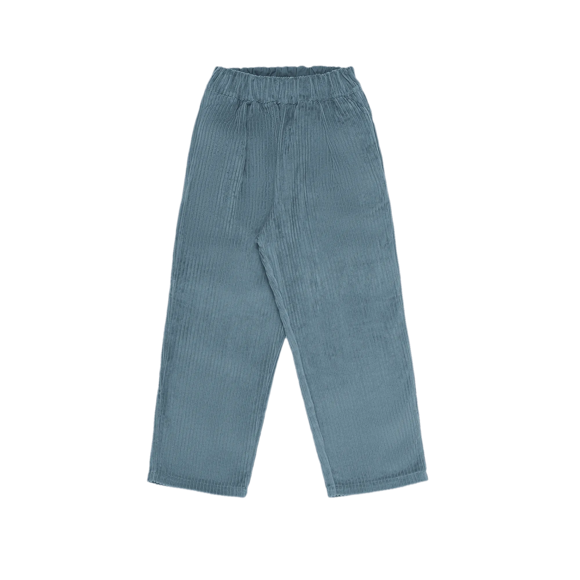 Pantalon droit côtelé en coton velours Bleu CAMERON