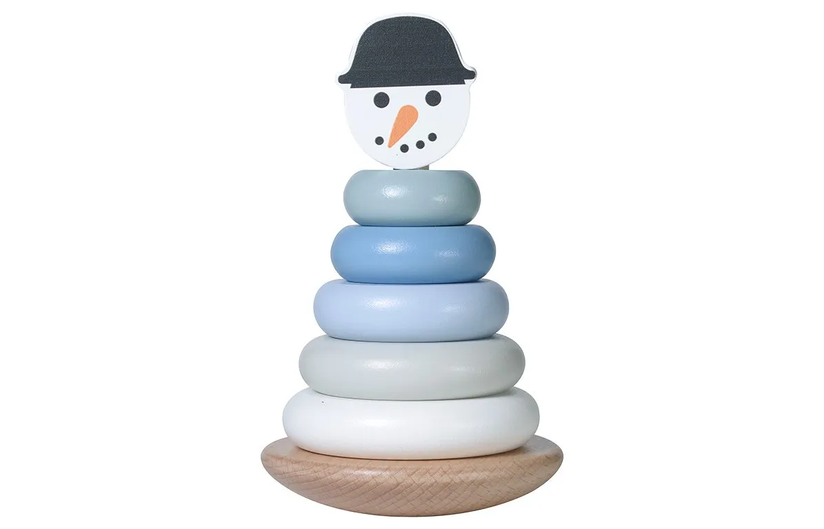 La tour d'empilage Bleu BONHOMME DE NEIGE