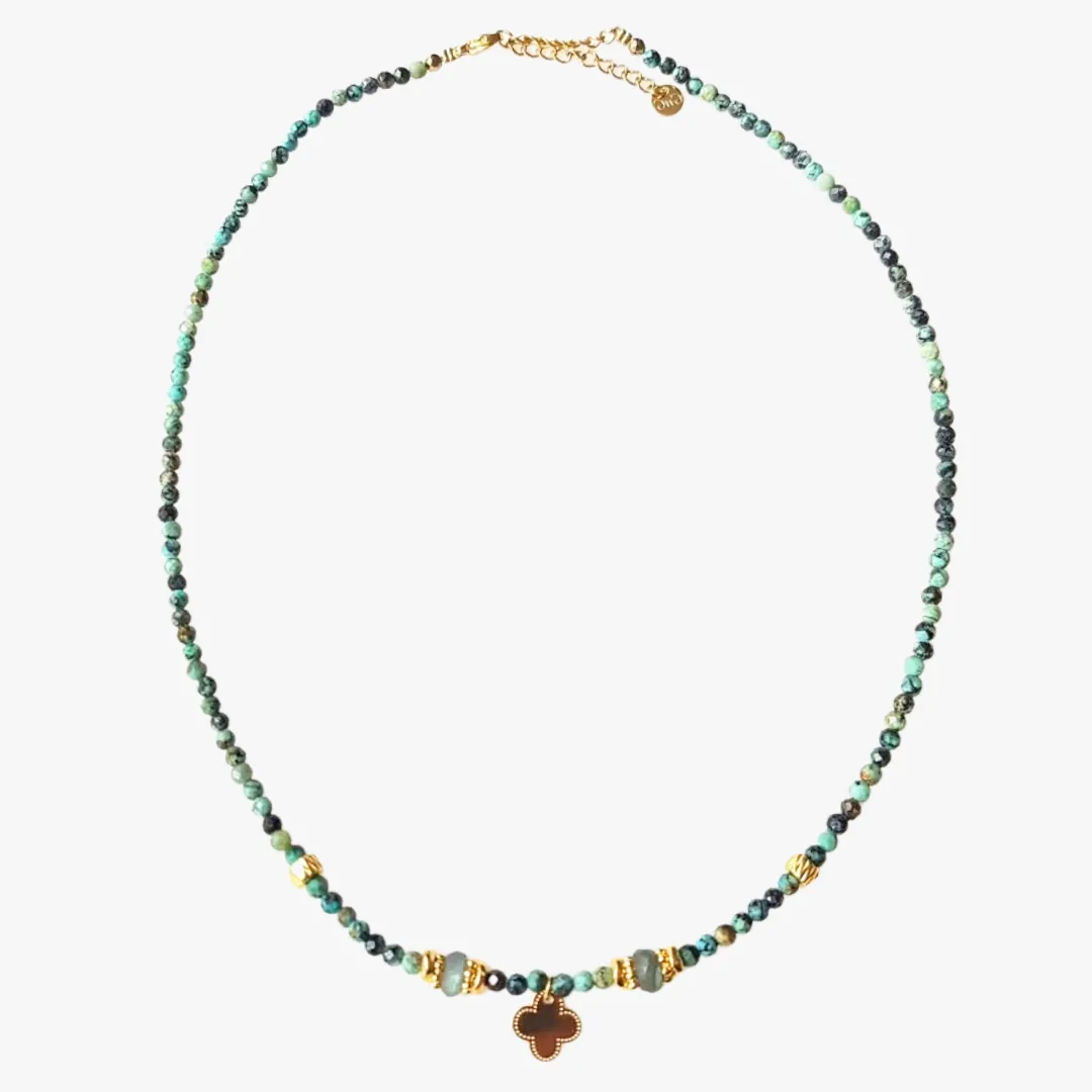 Collier trèfle turquoise Bleu SHUBHA