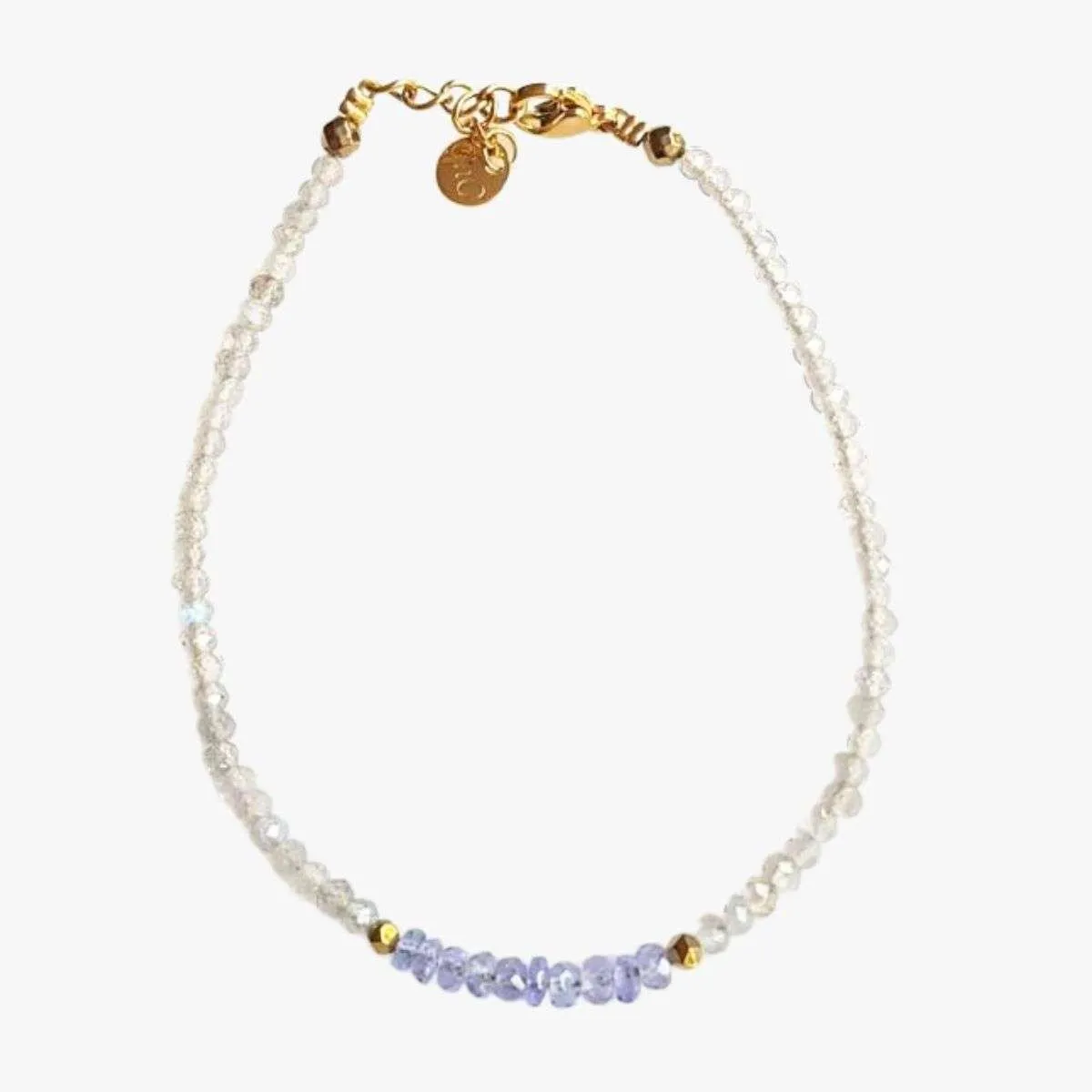 Bracelet tanzanite et labradorite Violet KALPITA