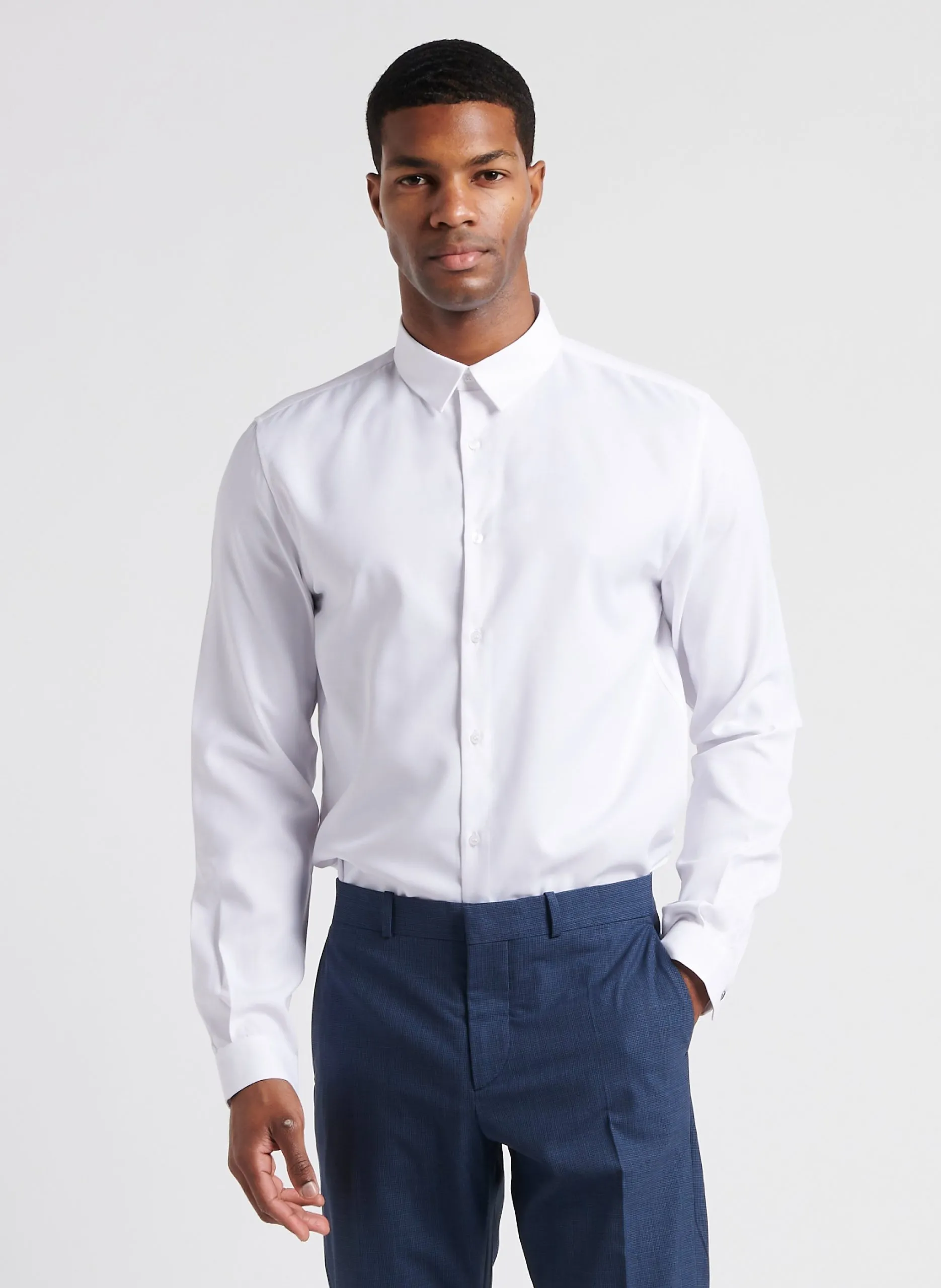 Chemise col classique regular-fit Blanc