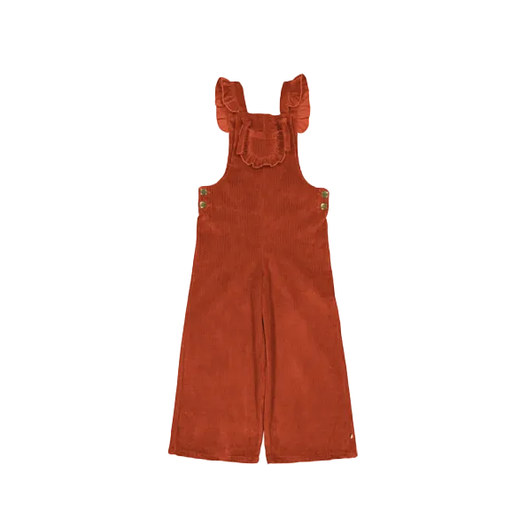 Salopette en velours de coton Orange PAULA