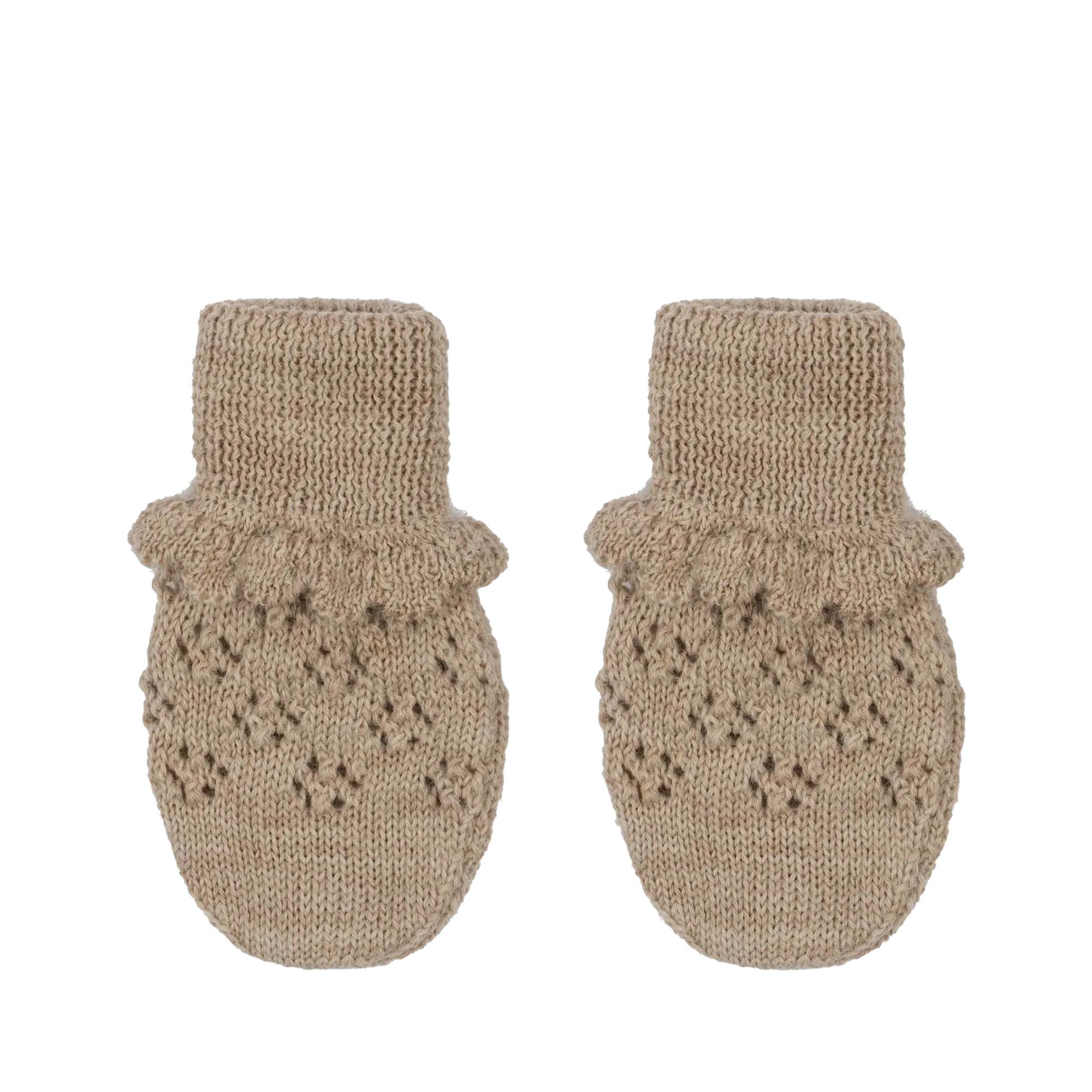 Mitaines en laine Marron TOMAMA