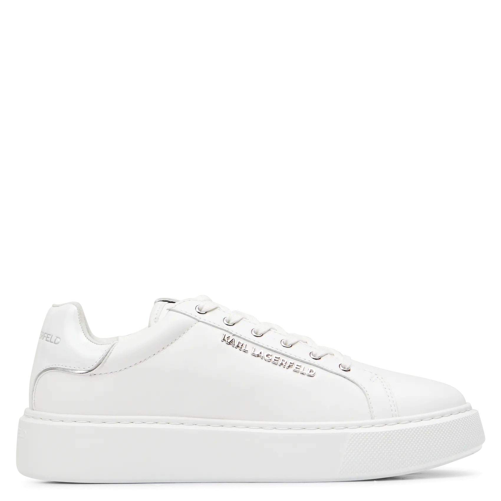 Baskets basses en cuir mélangé Blanc MAXI KUP