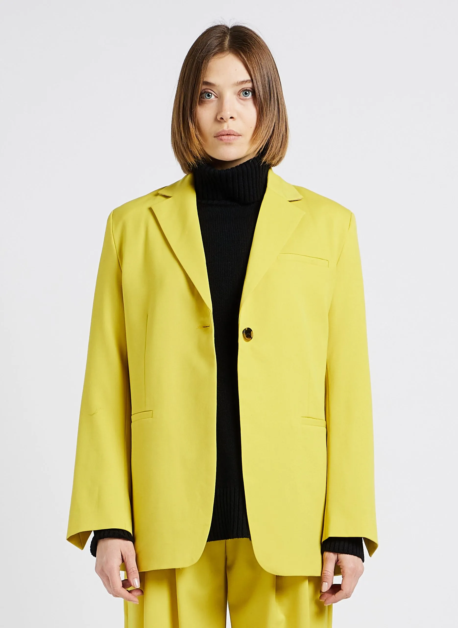 Blazer droit col tailleur Jaune MARA