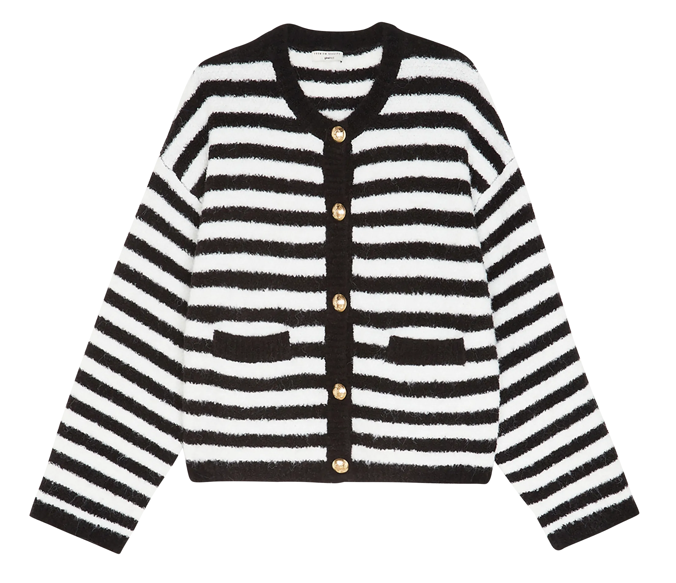 Cardigan col rond Multicolore