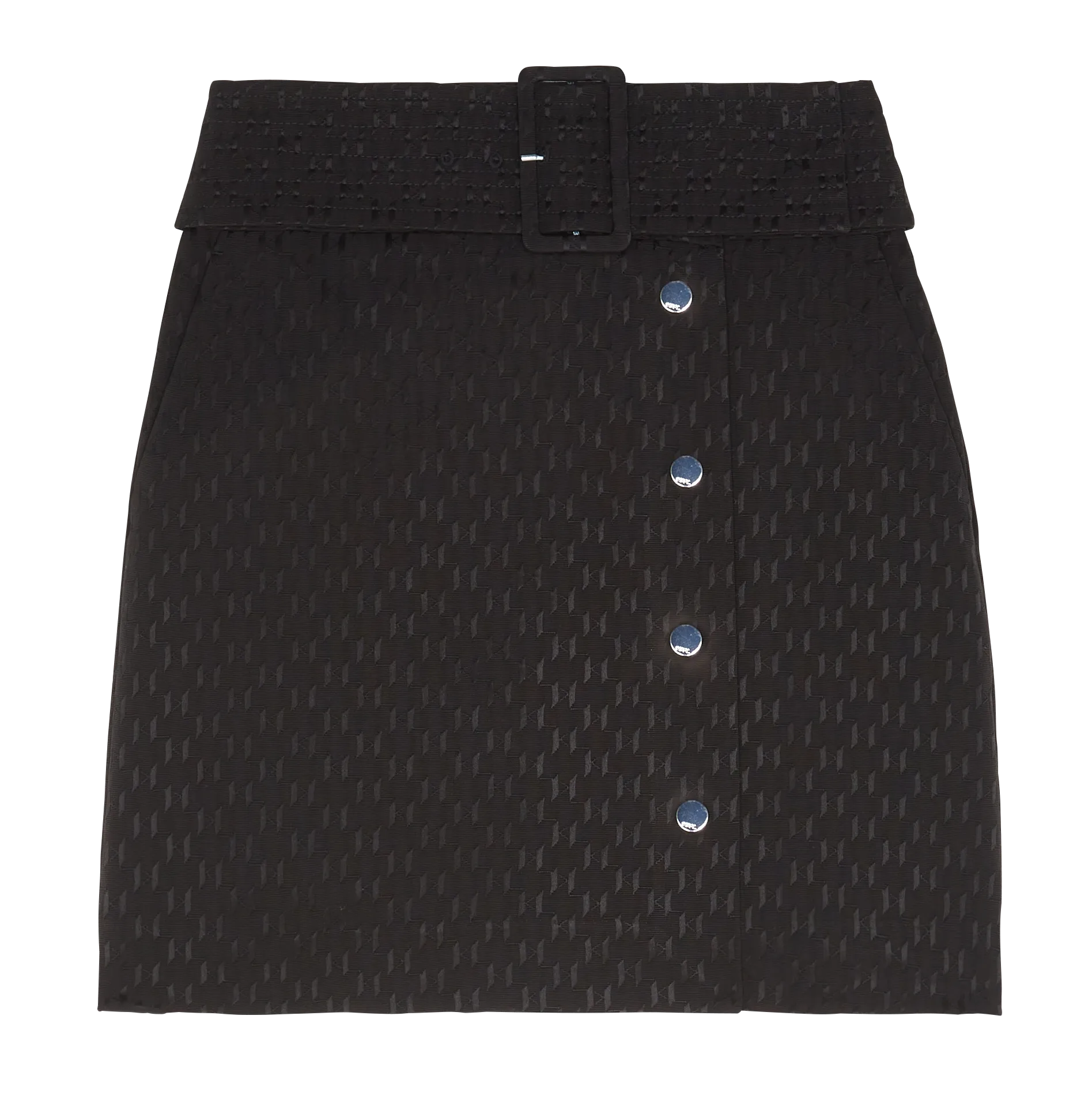 Jupe courte avec monogrammes  Noir