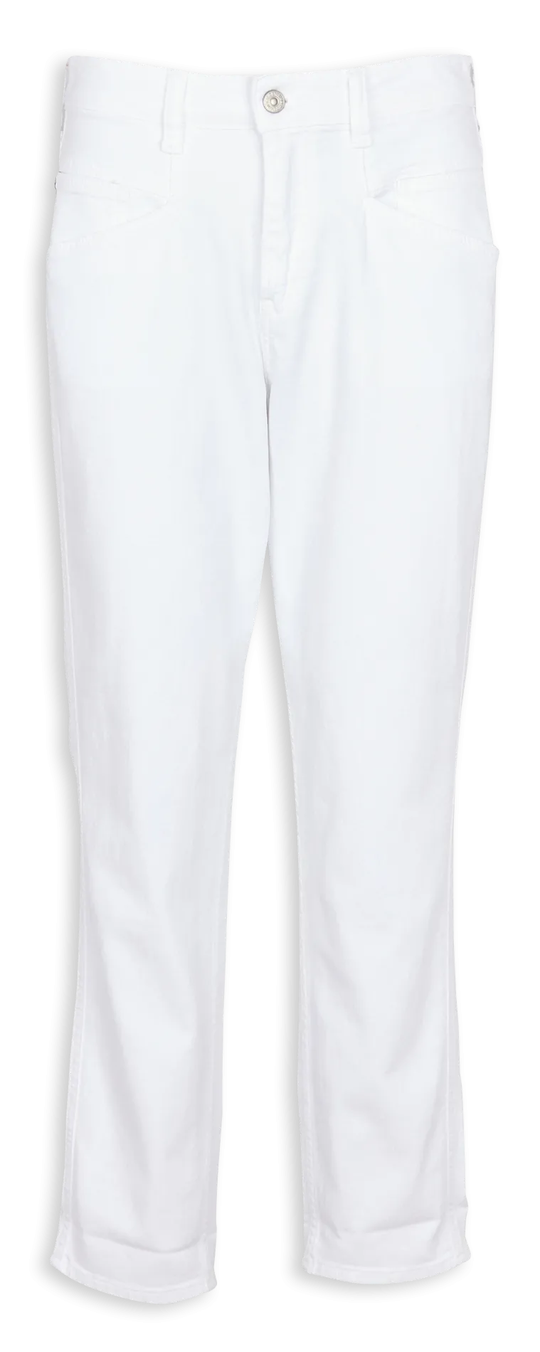 Jean girlfriend en coton stretch Blanc THIL