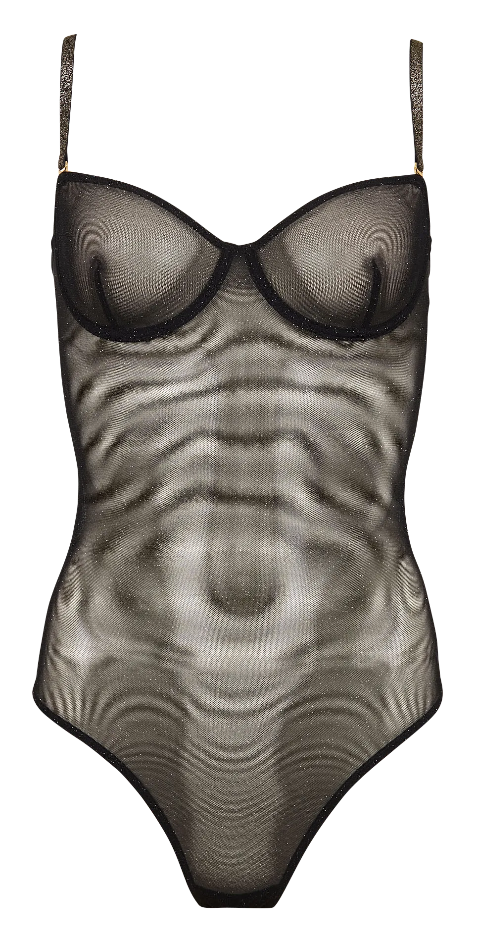 Body avec armatures effet pailleté Noir LITA