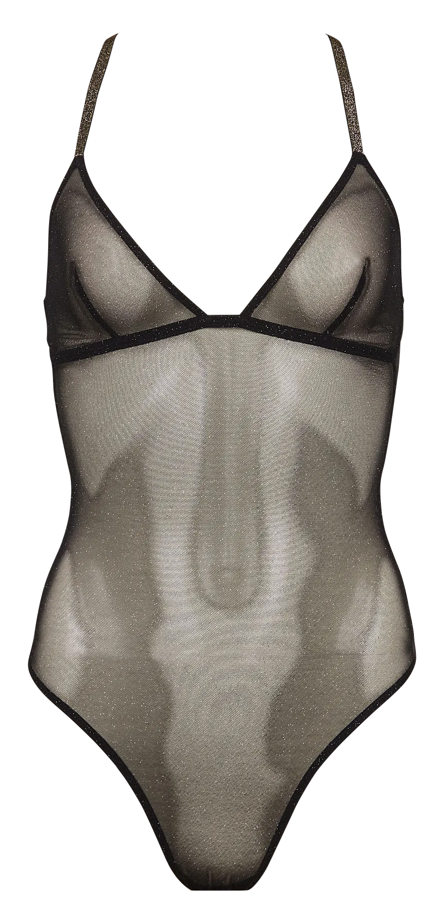 Body triangle effet pailleté Noir LUANA