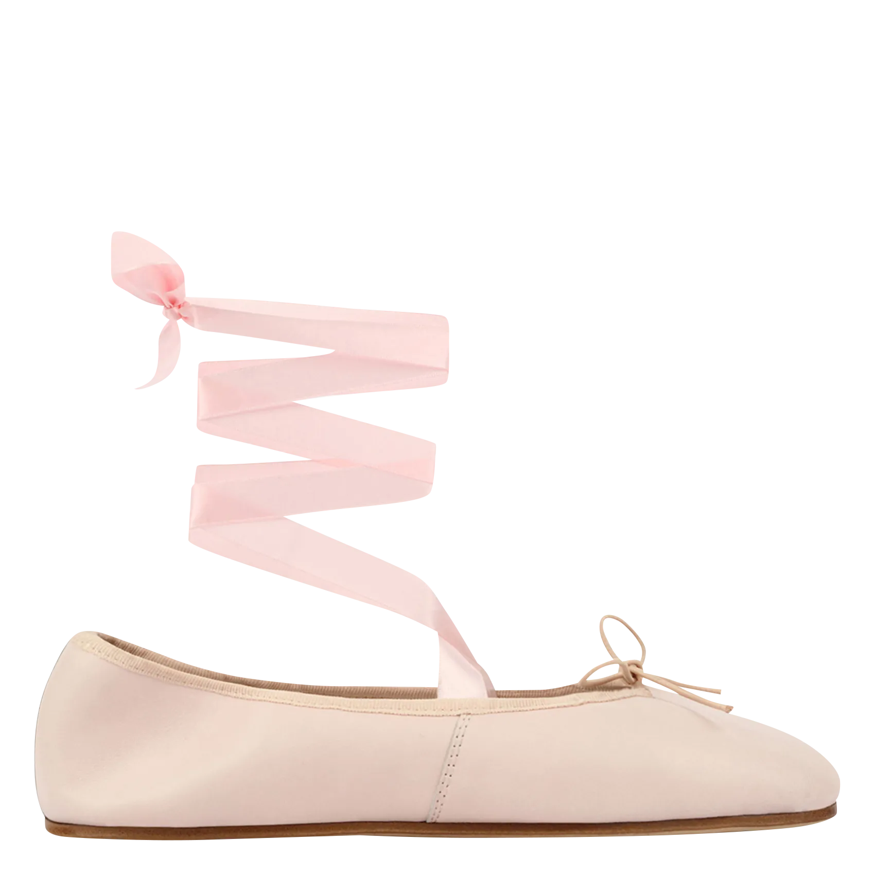 Ballerines à lacets en cuir Rose SOPHIA