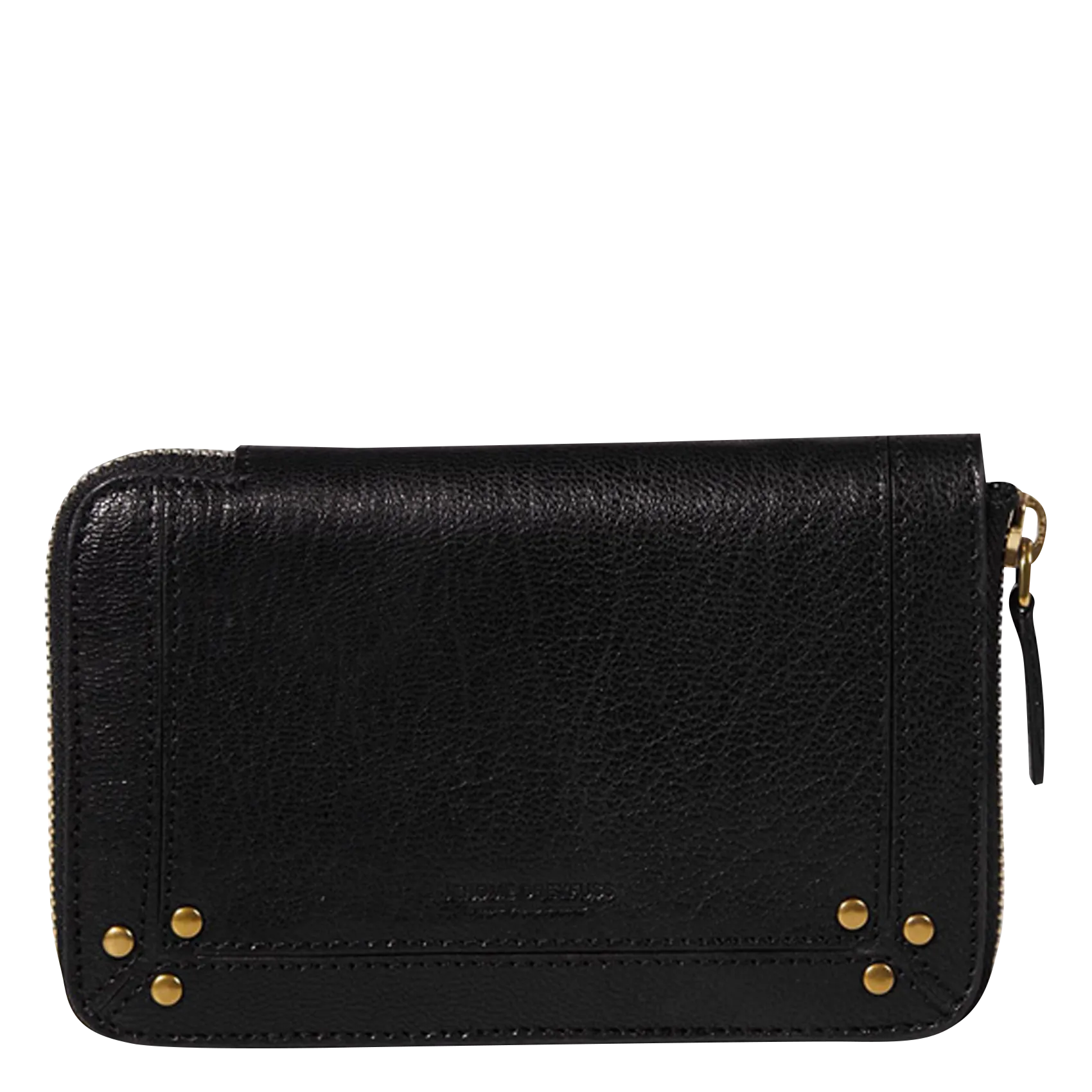 Portefeuille zippé en cuir Noir JULIEN