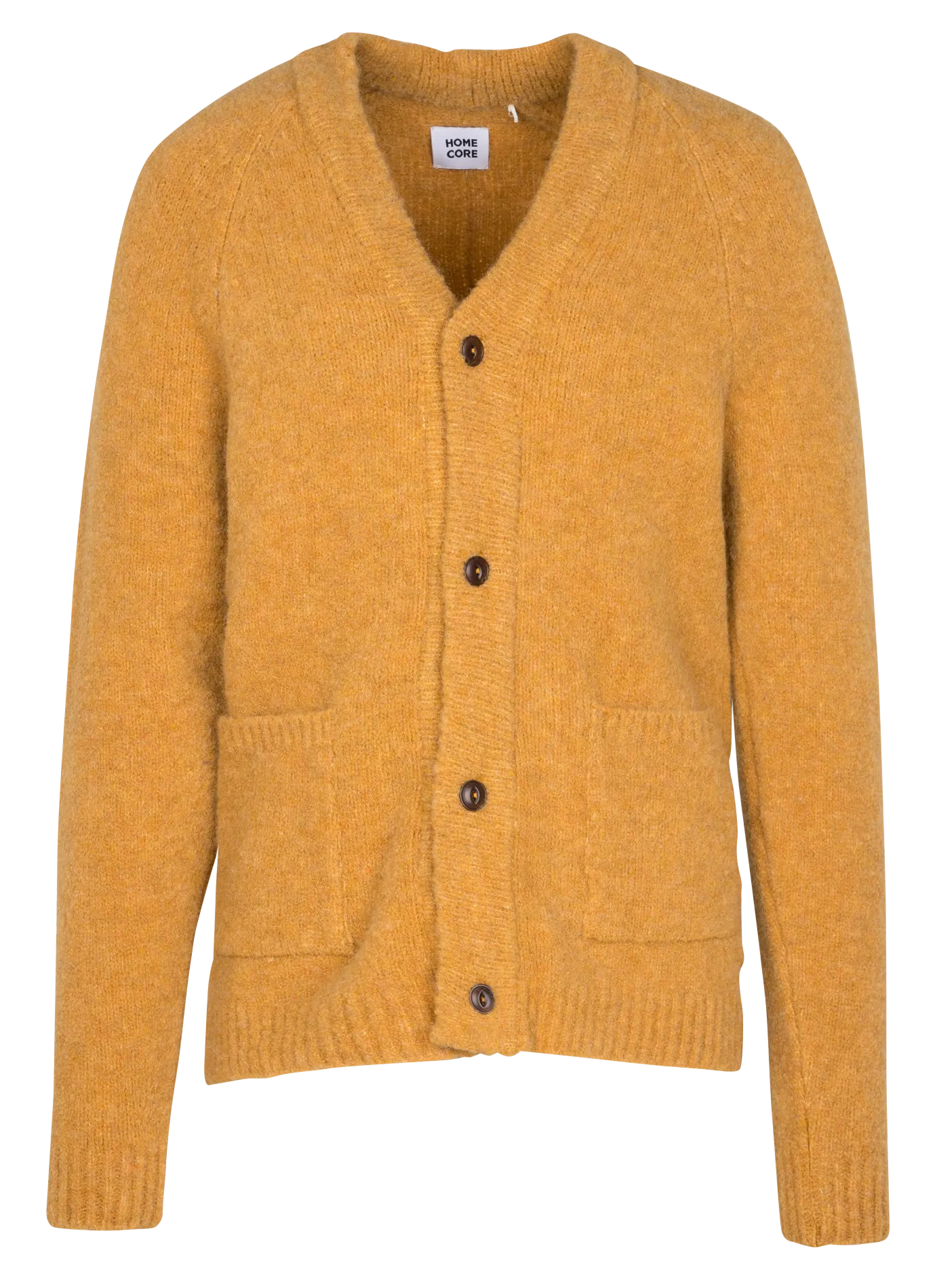 Cardigan col V en alpaga mélangé Jaune BABY COSTES