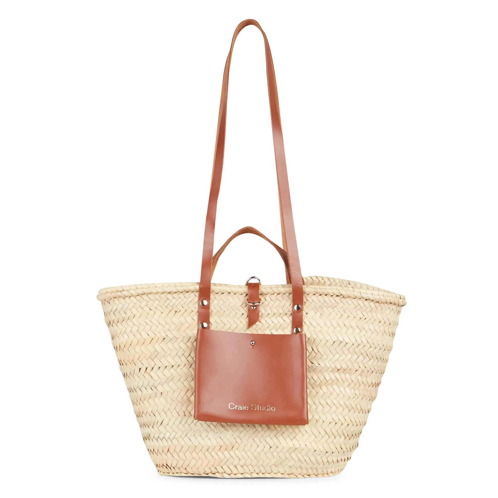 Panier tressé en doum Marron PANIER II