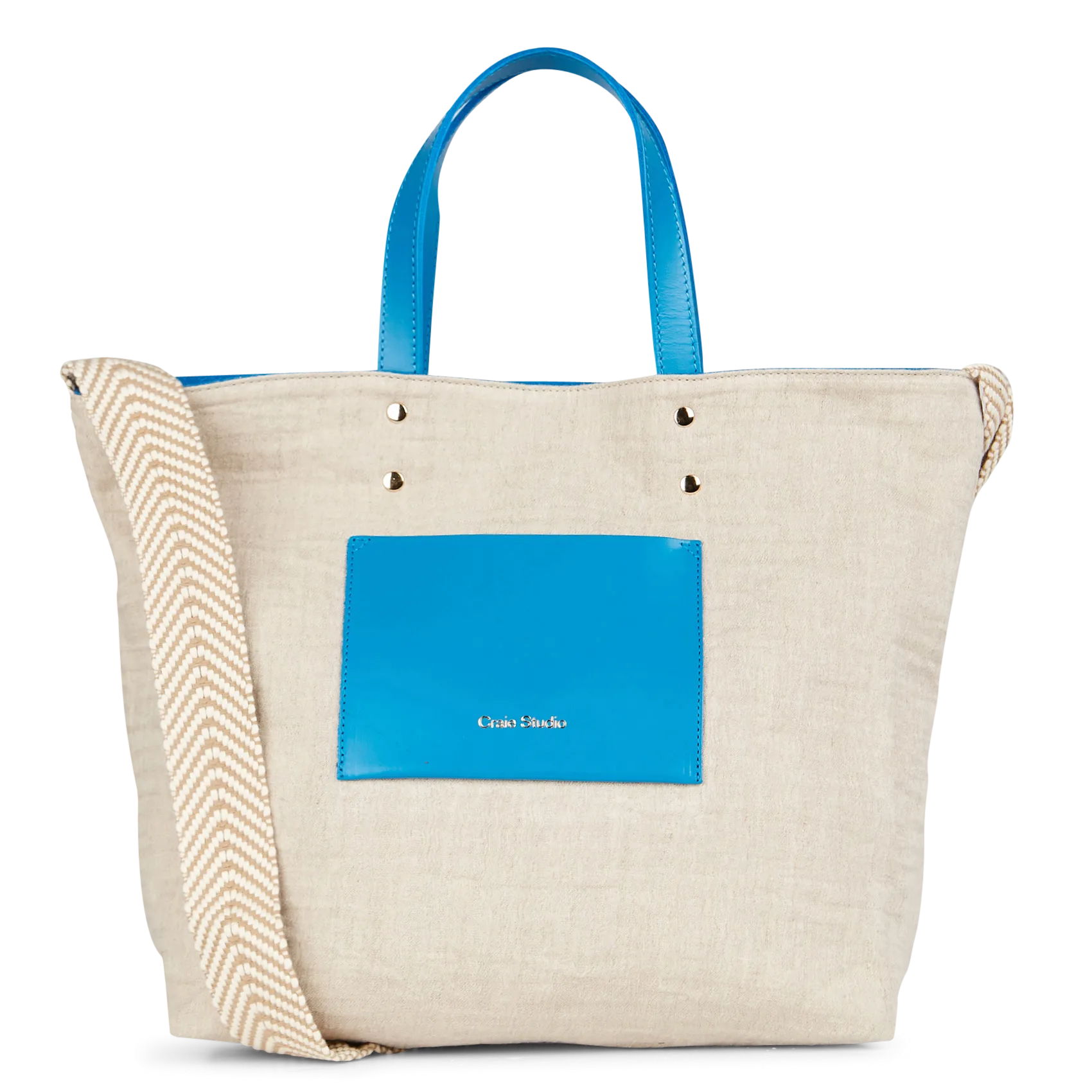 Sac cabas en lin mélangé Beige