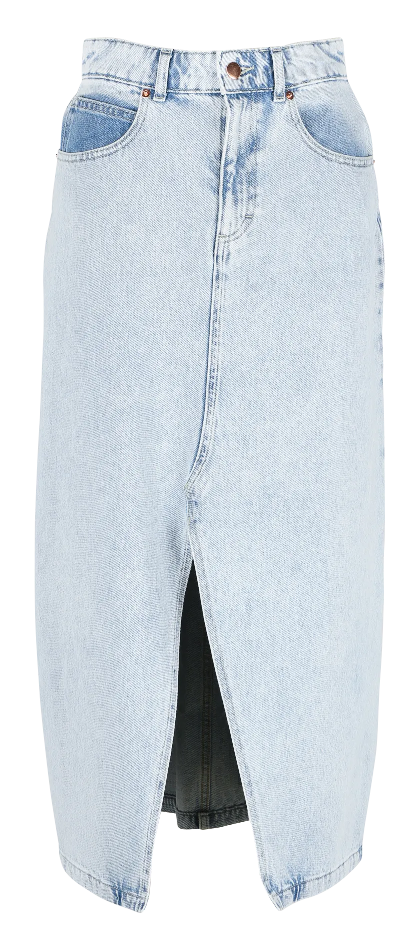 Jupe midi en jean Bleu