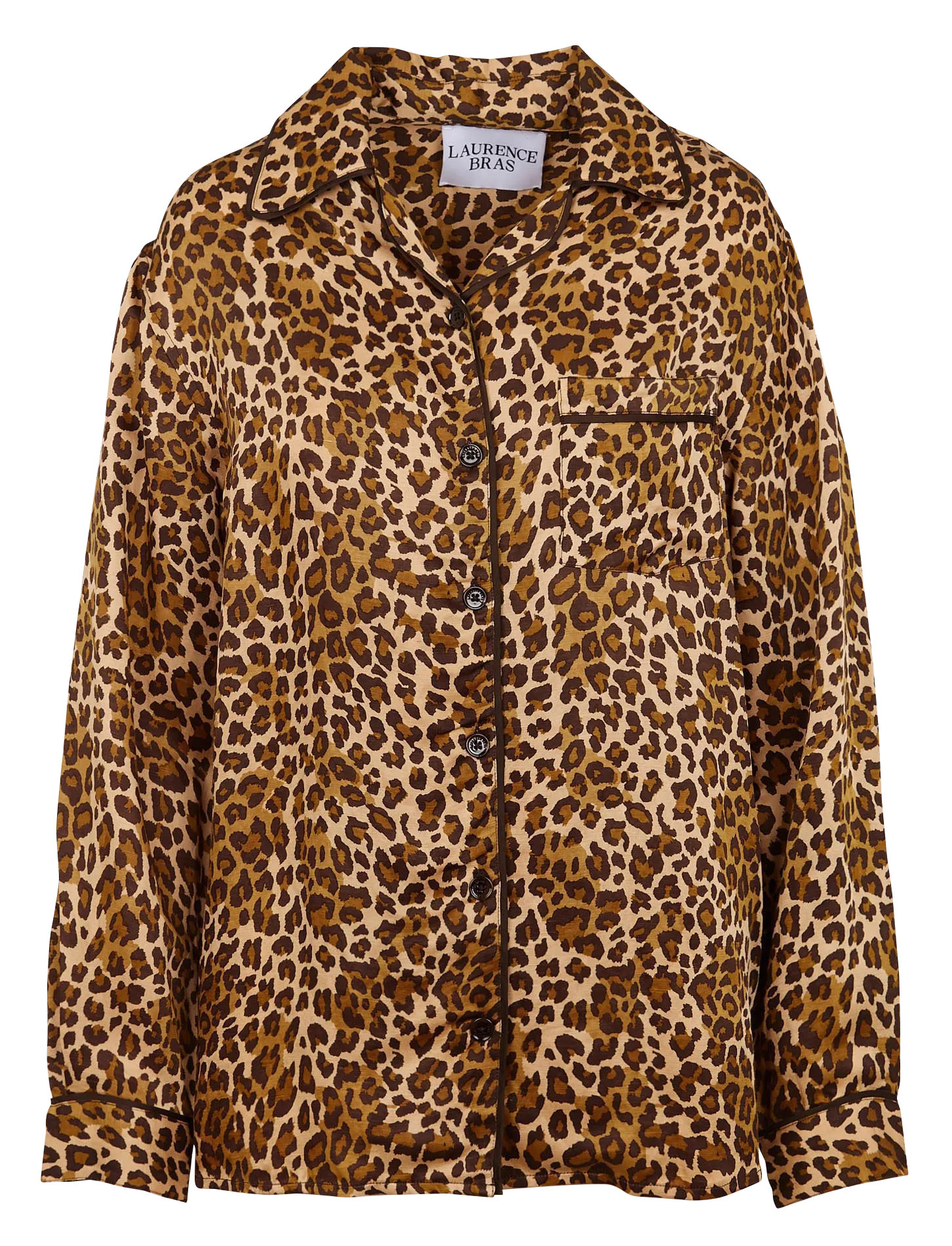 Chemise col classique imprimée Marron TEDDY