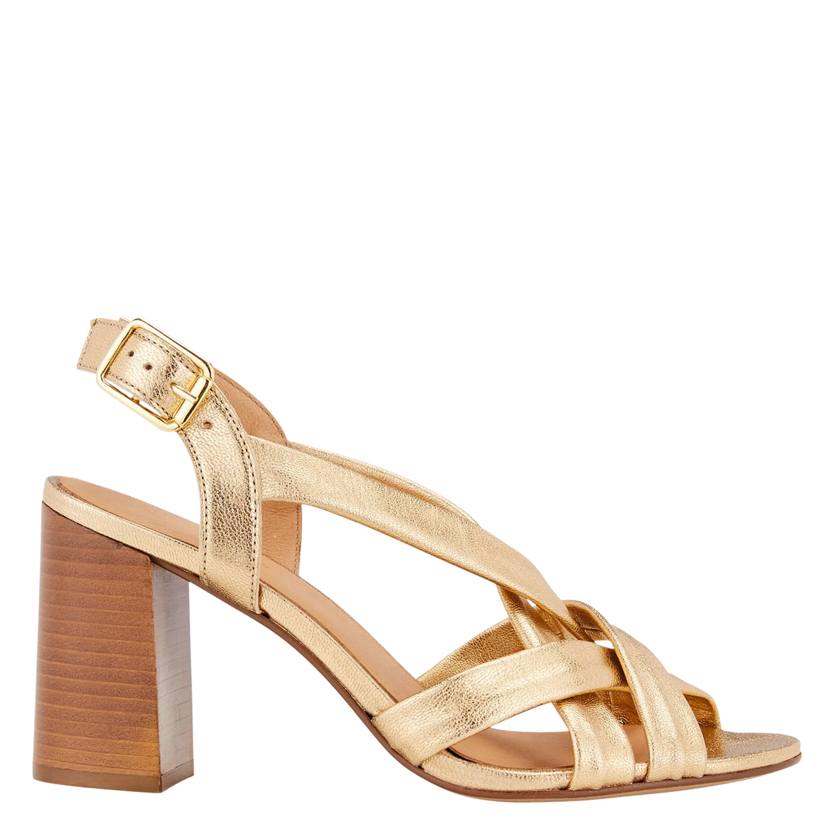 Sandales à talons métallisé Doré VIKO