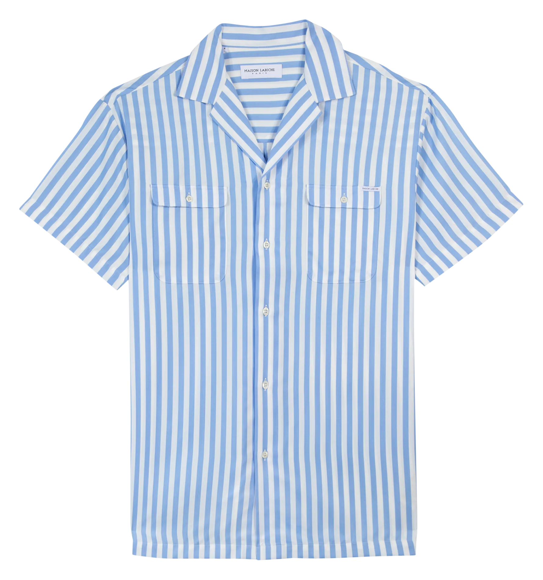 Chemise ample col classique à rayures Bleu LAURENS NB