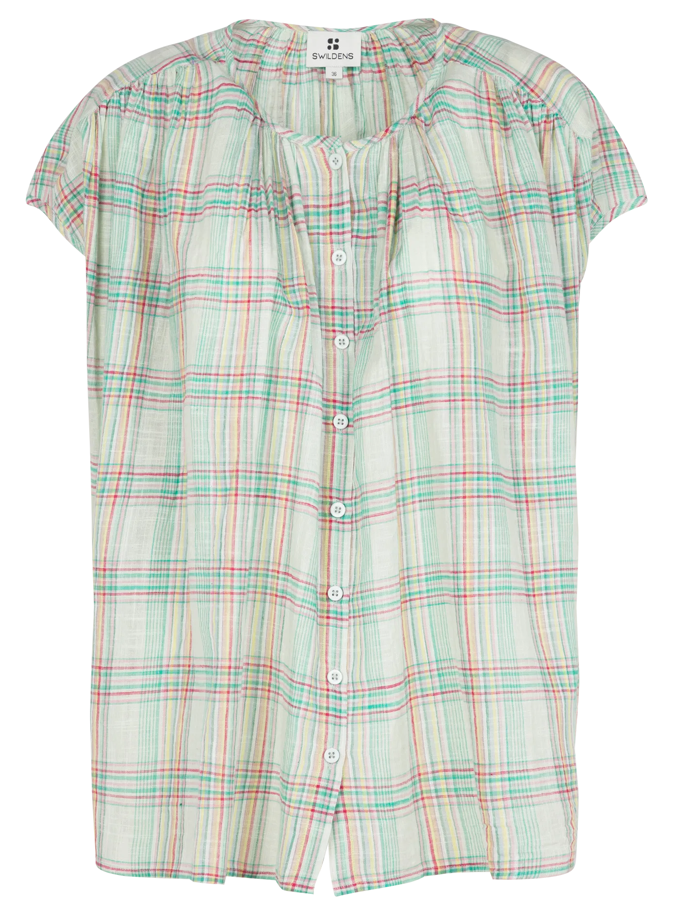 Chemise ample col rond en coton Bleu DRANCY