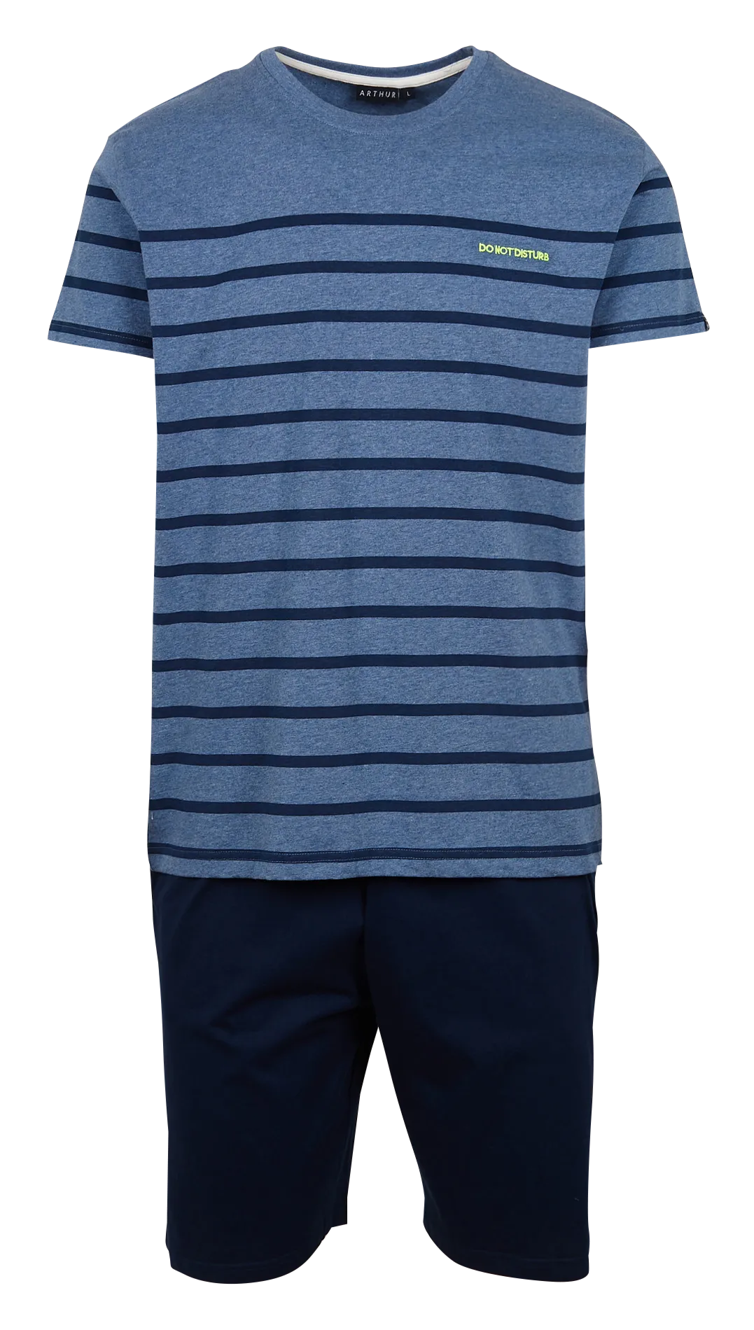 Ensemble pyjama rayé en coton Bleu