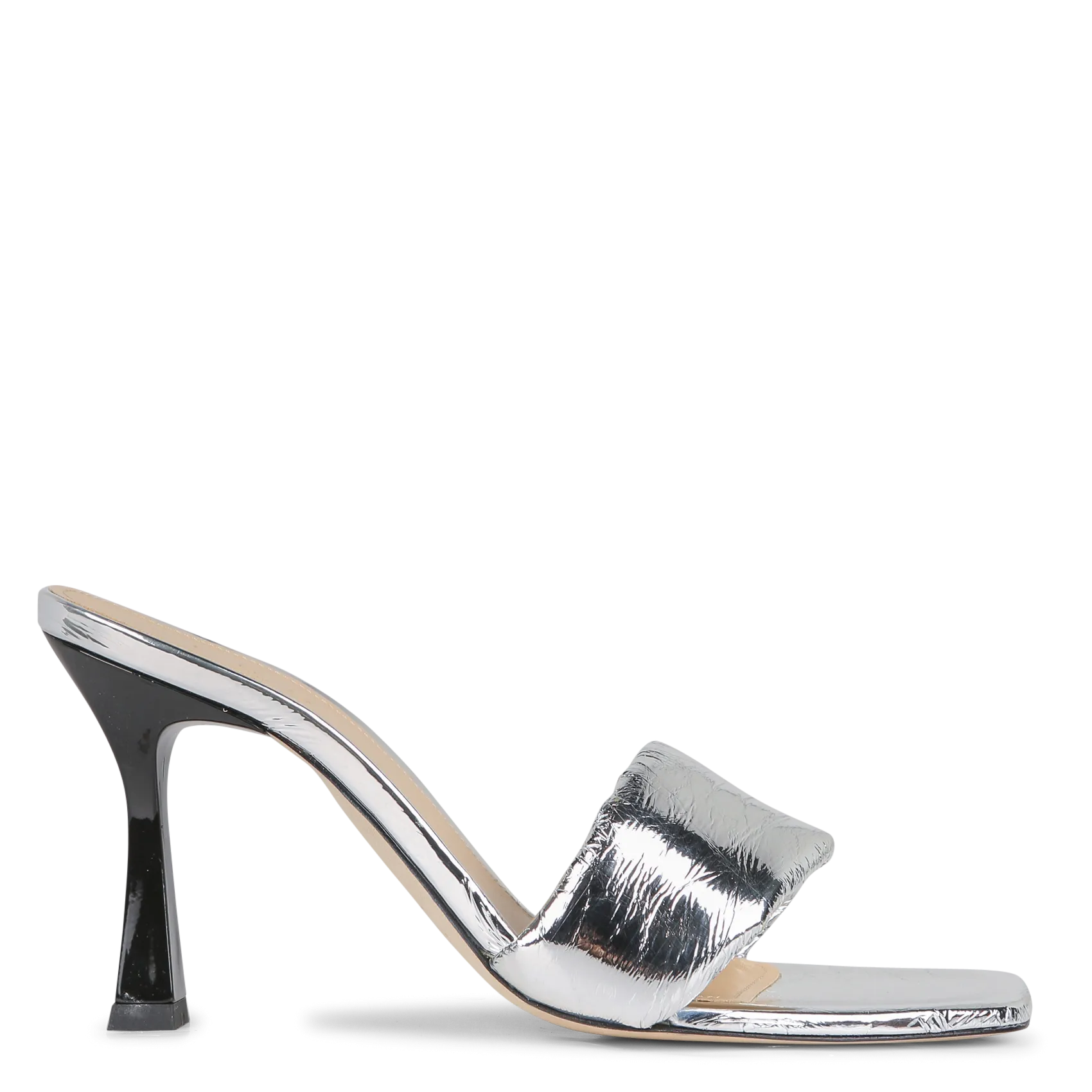 Escarpins ouverts métallisés Argent YOLANDA