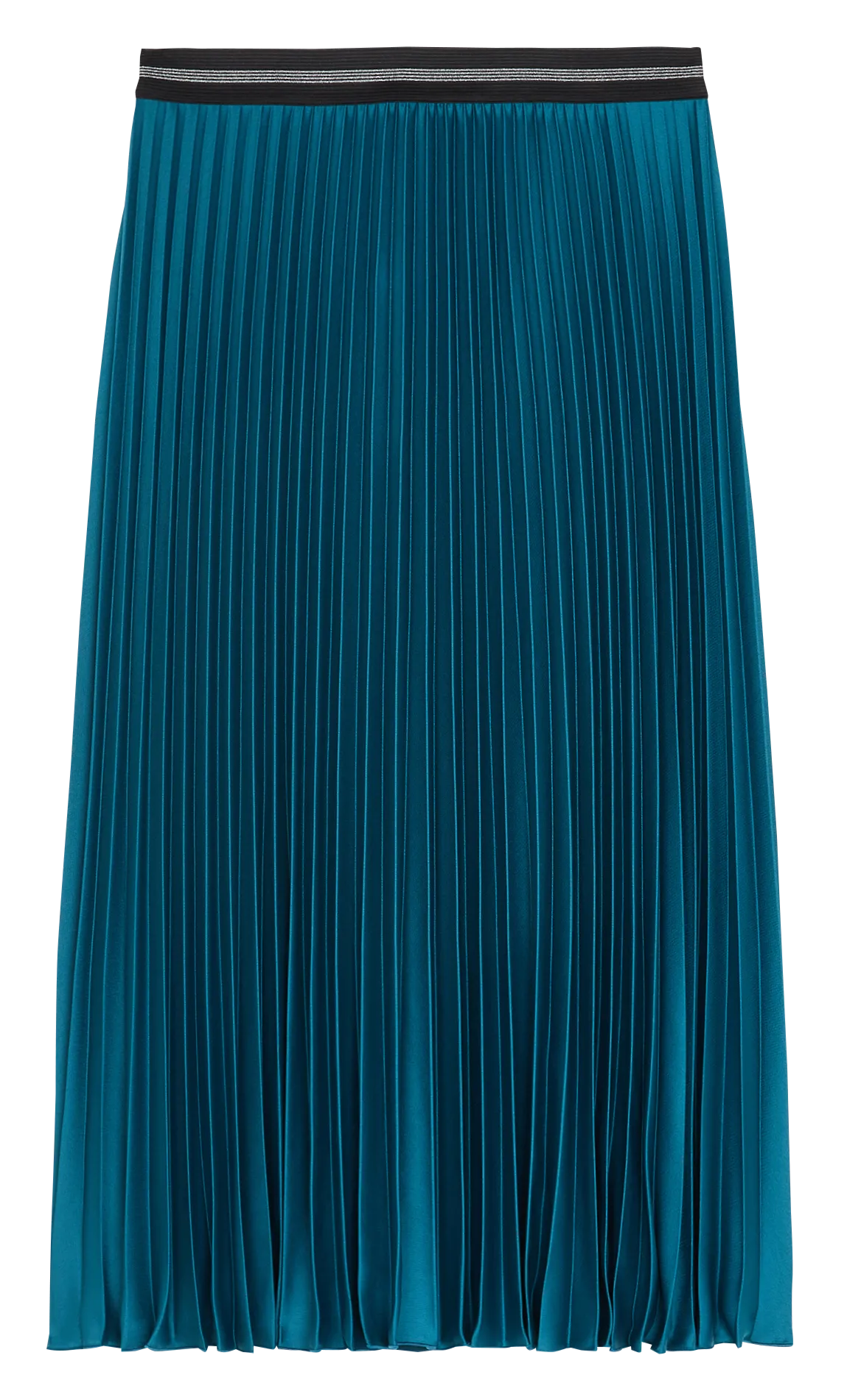 Jupe midi en satin drapée Vert FALDA