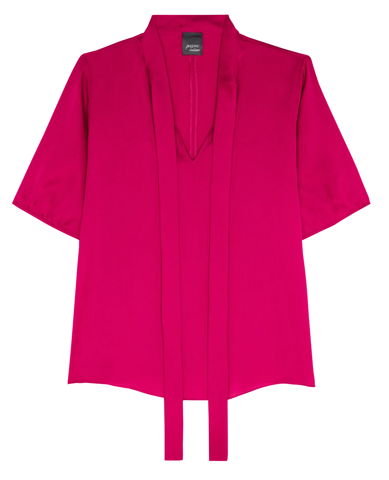 Blouse ample col V à nouer Rose DAMIANA