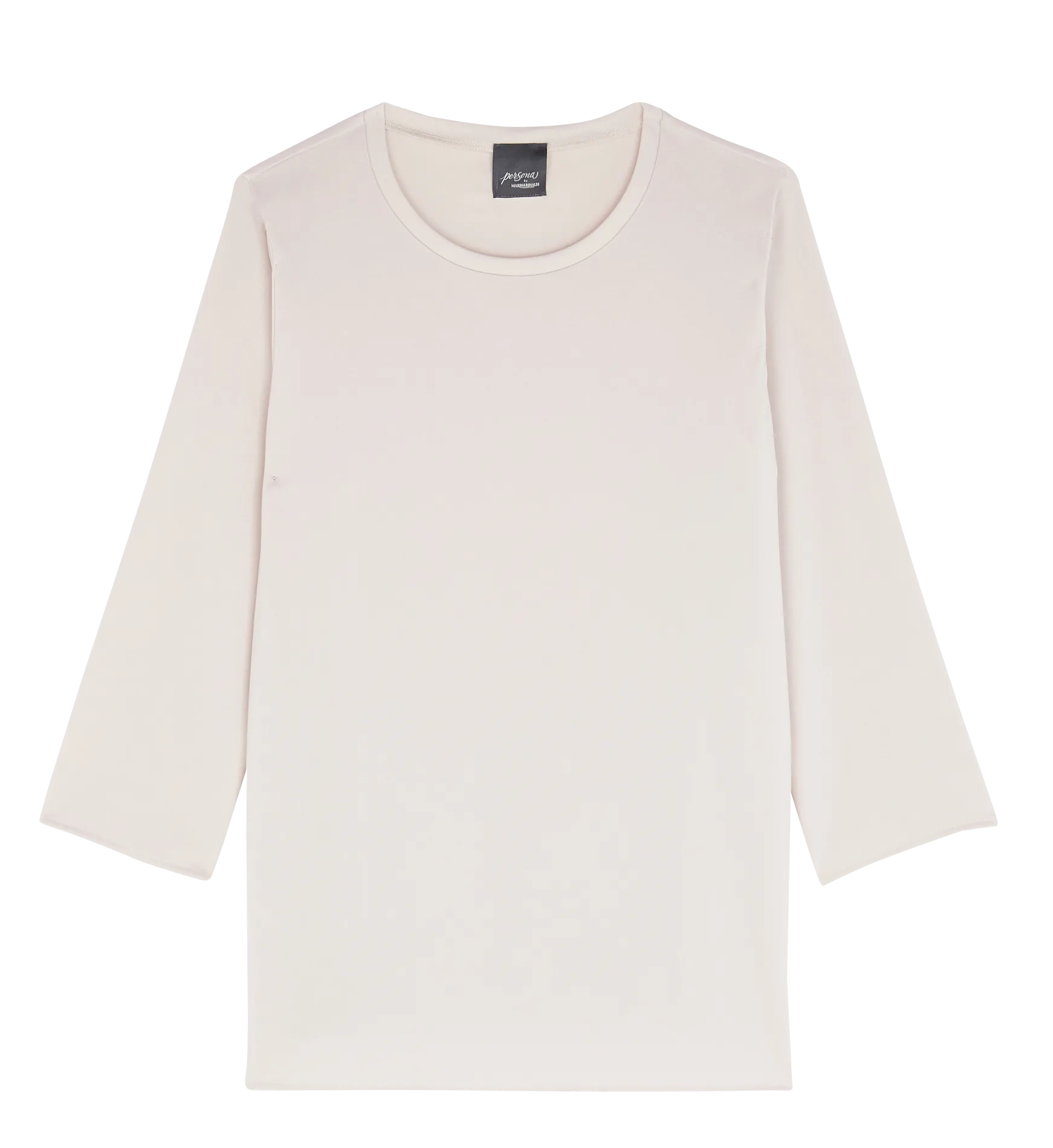 Top droit plissé col rond Beige ARMONIA
