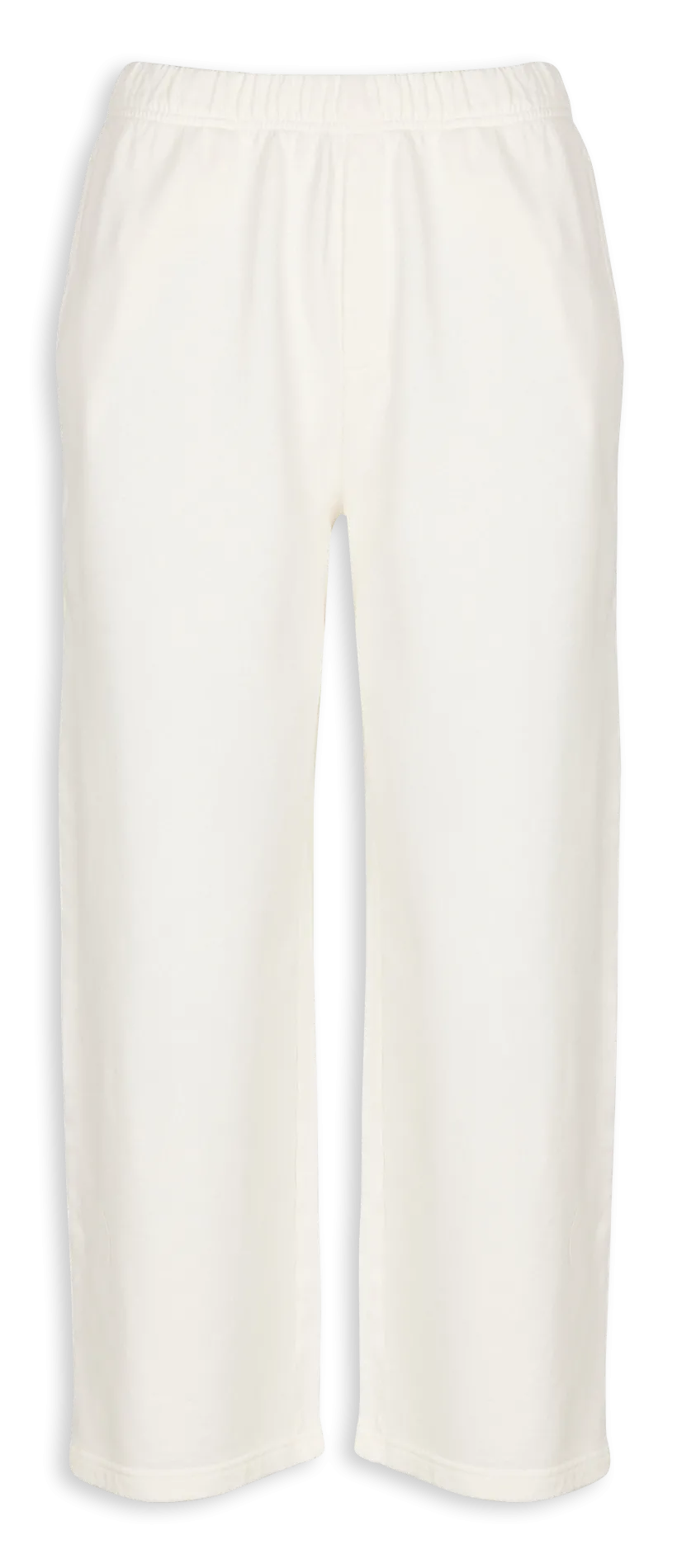 Jogging droit en coton molletonné Beige FEDO