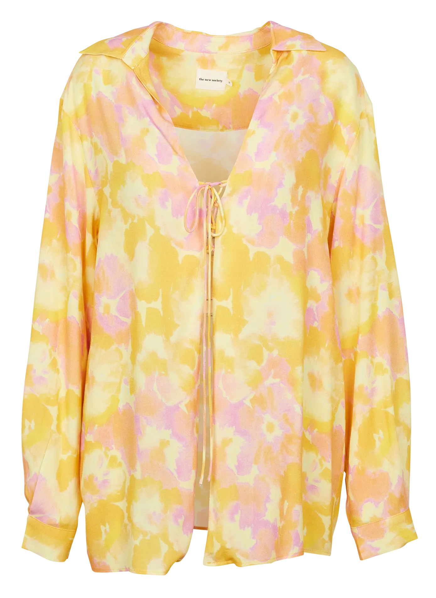 Blouse oversize col à revers imprimée Multicolore ACTON