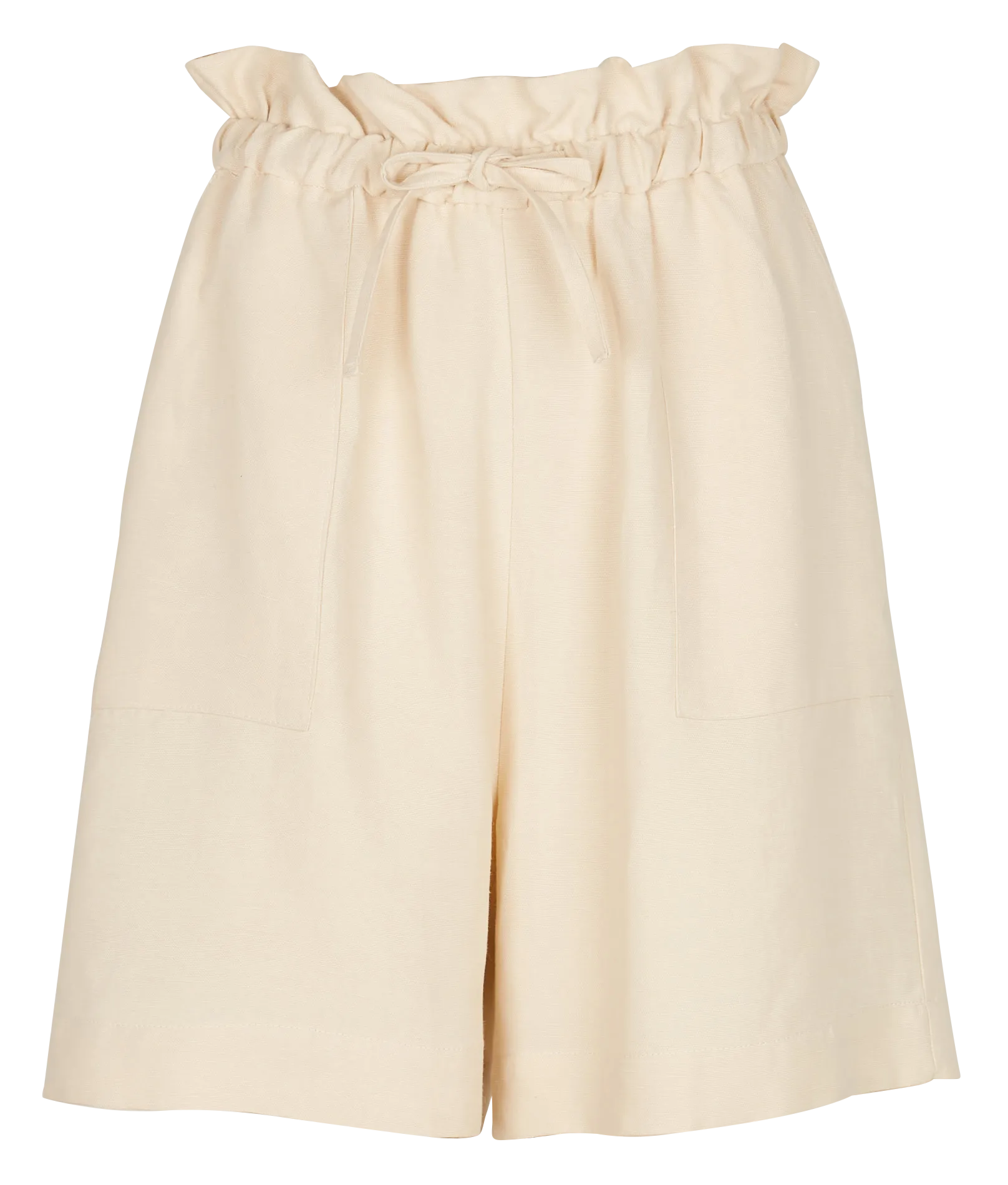 Short droit taille haute volanté Blanc HARBOR