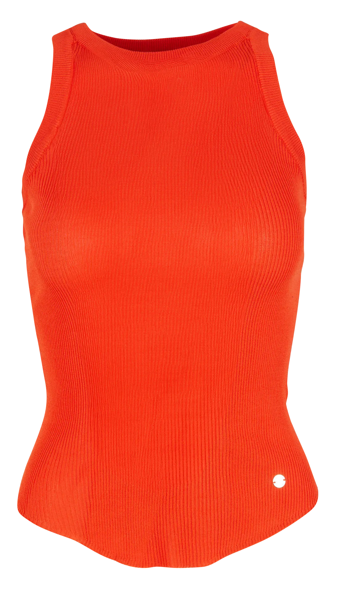 Débardeur à côtes en maille Orange JUANITTO