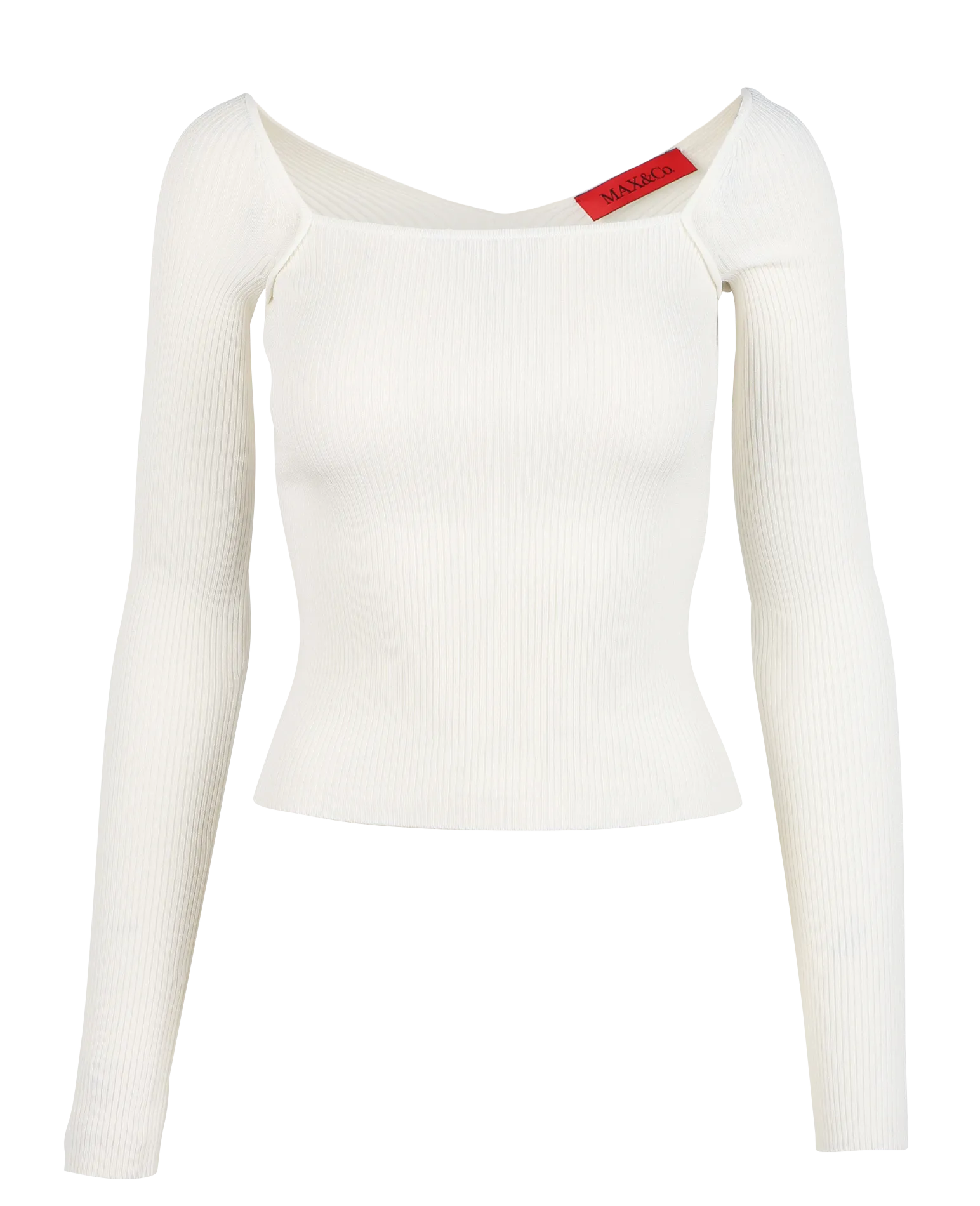 Top grand col côtelé Blanc TOLONE