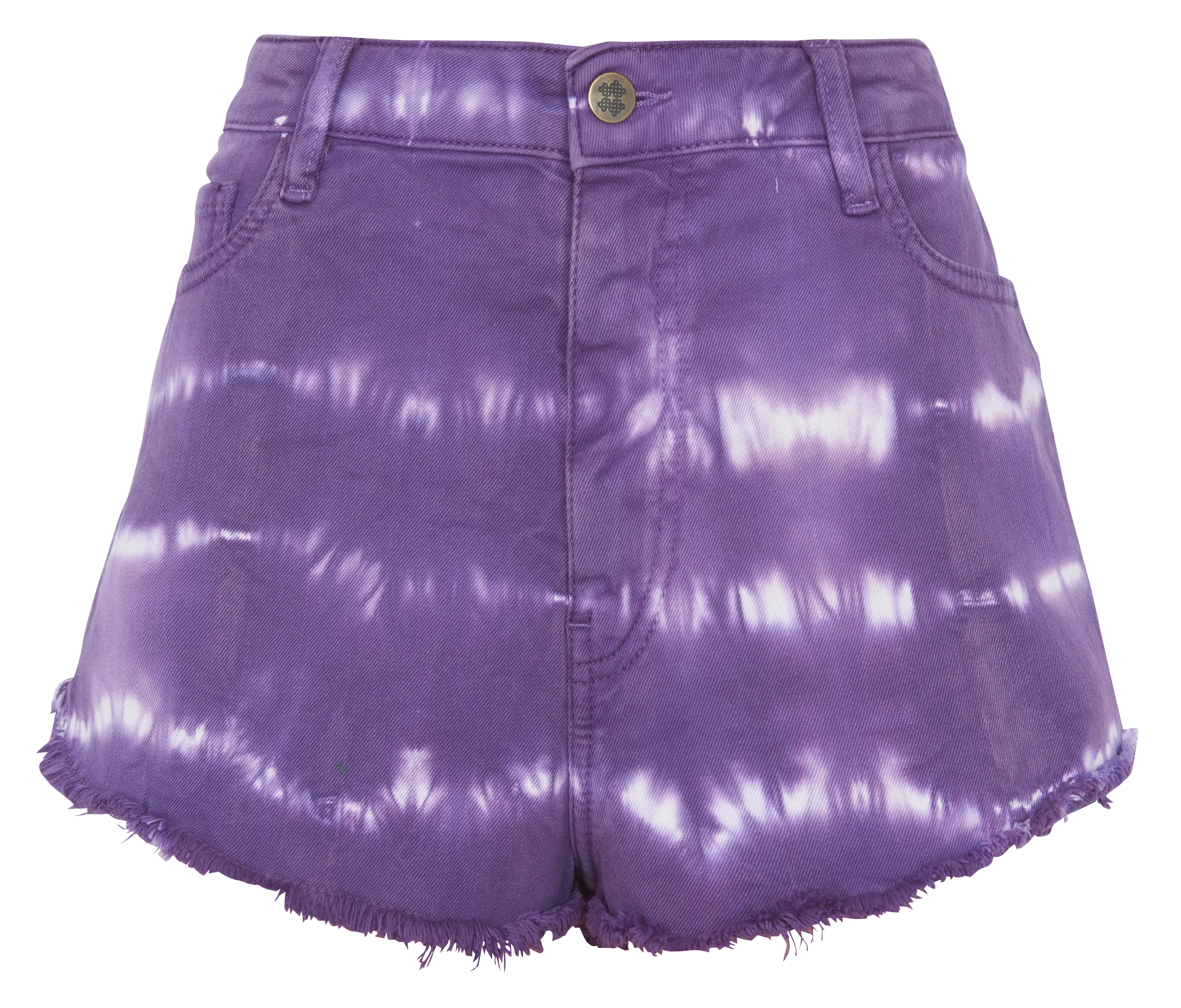 Short court imprimé en coton Violet TARA