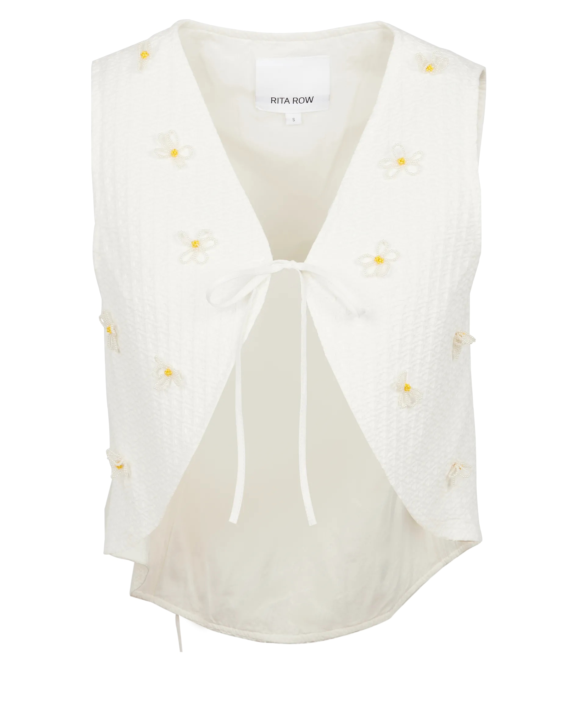 Gilet droit col V en coton mélangé Multicolore APOLO