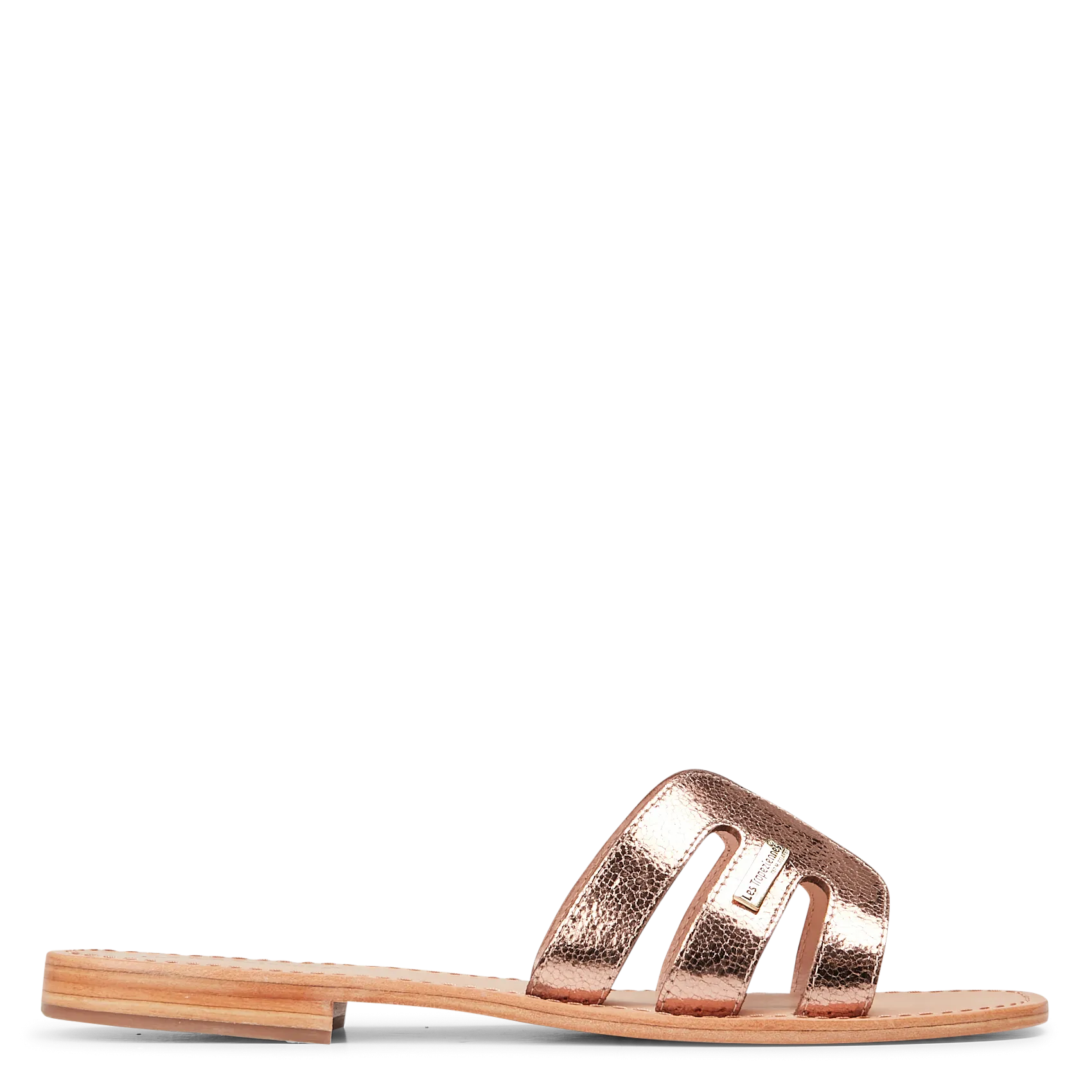 Sandales plates en cuir Blanc HADAMIA