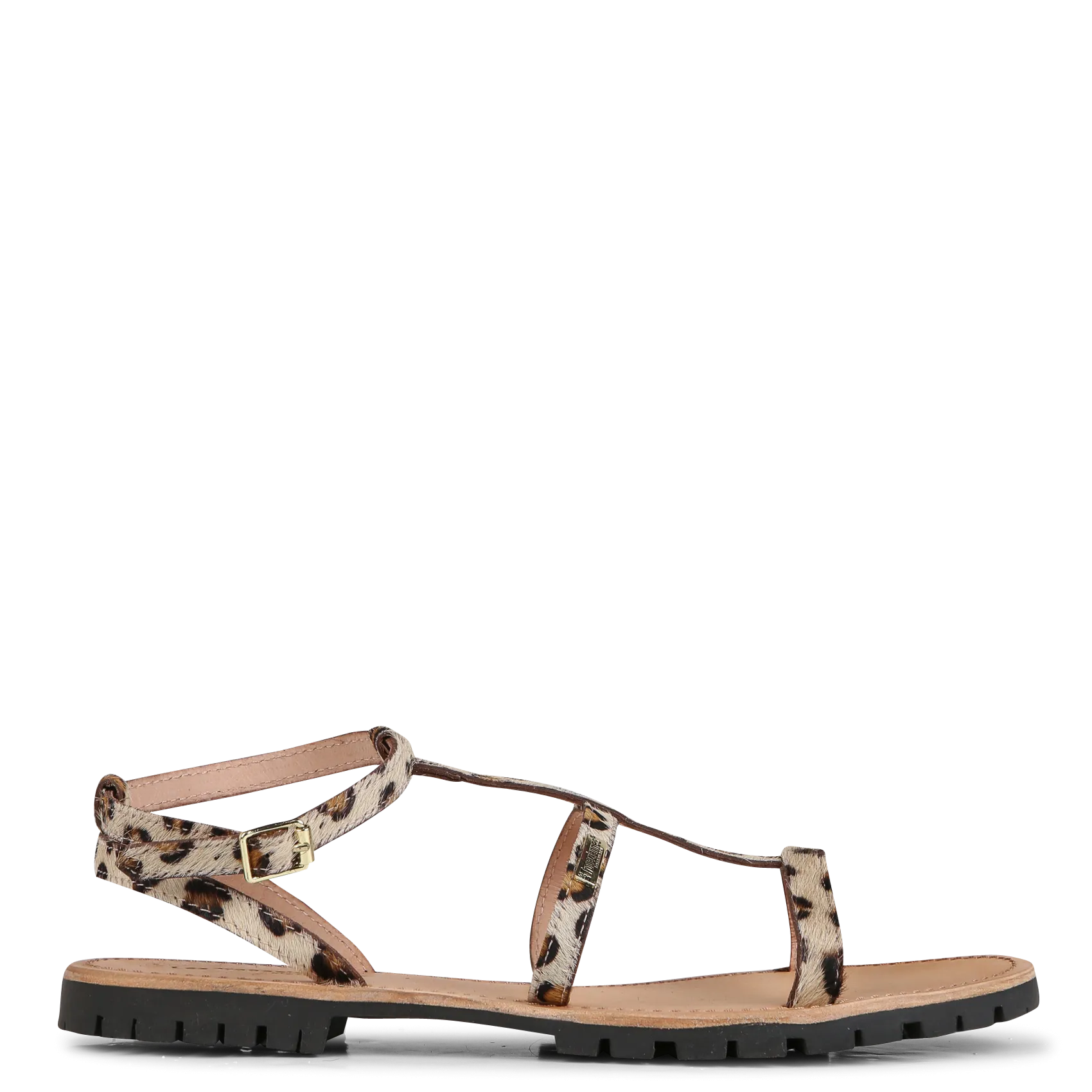 Sandales plates en cuir Marron HEXOM