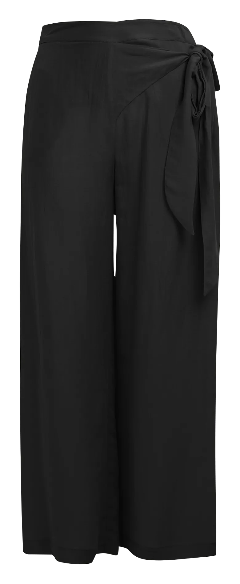 Pantalon large noué à la taille Noir