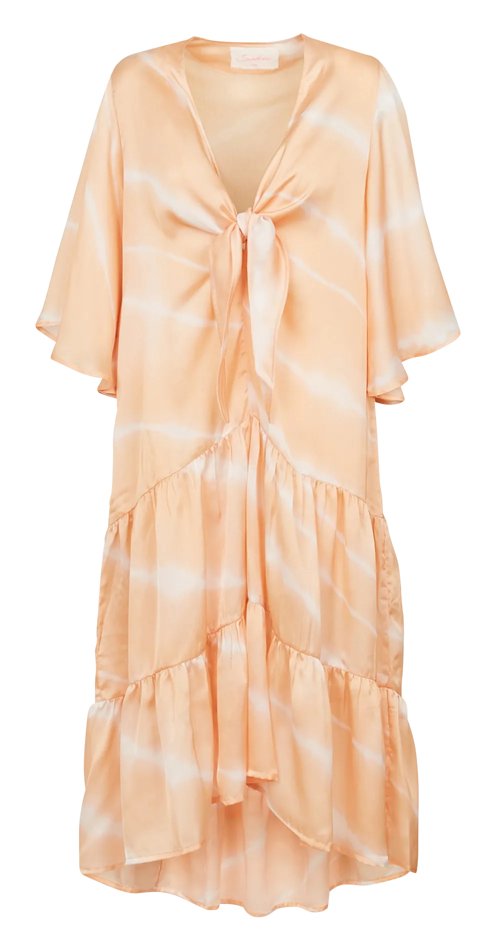 Robe midi décolleté imprimée Multicolore ANIKA