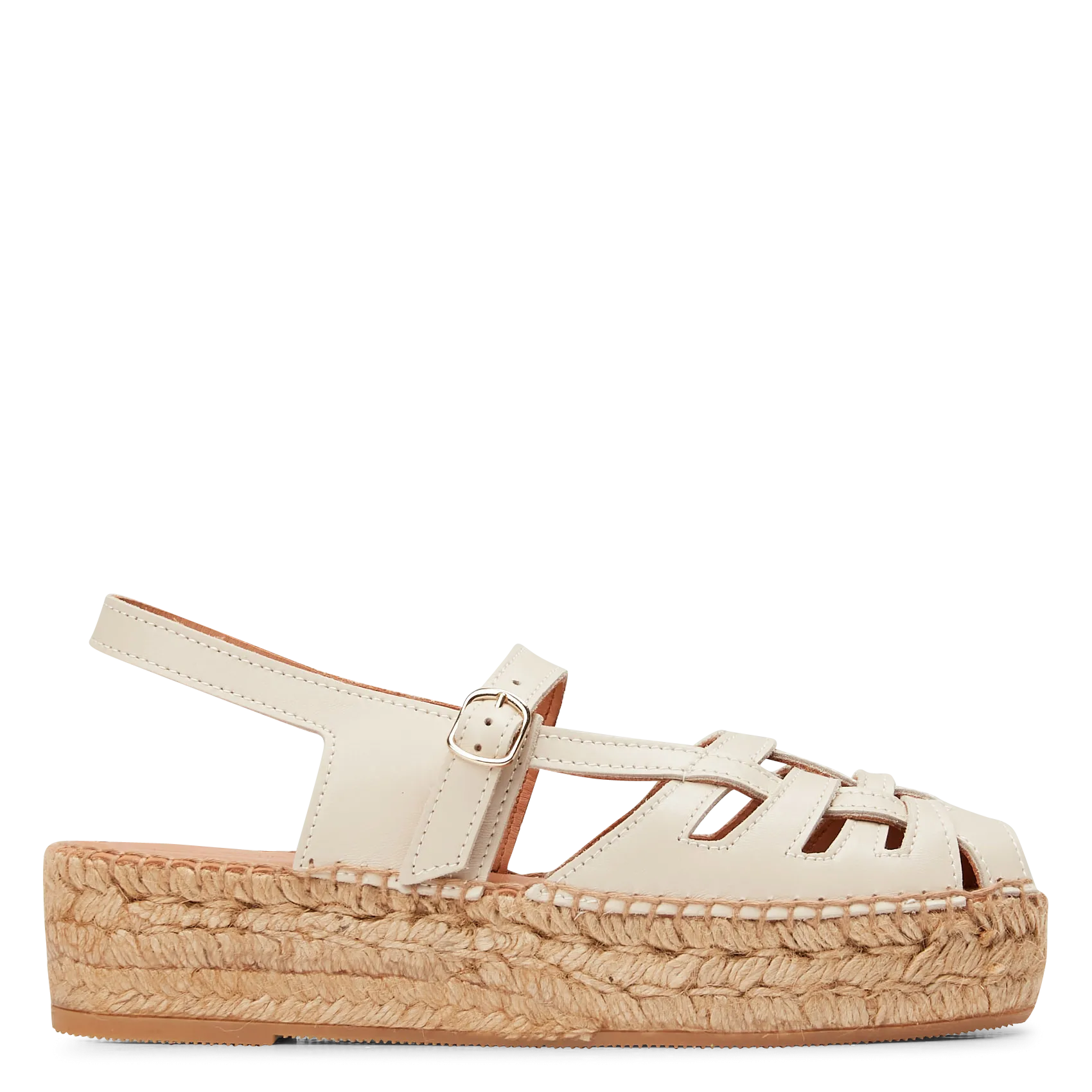 Espadrilles en cuir Blanc THALIS