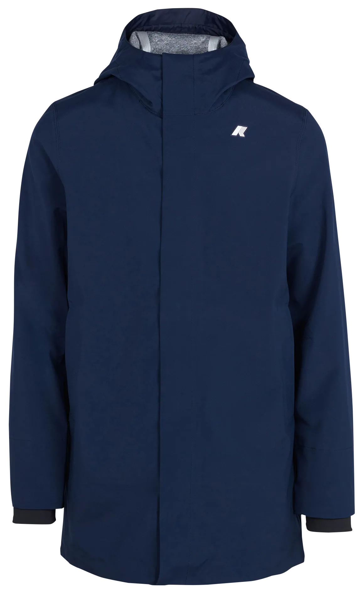 Parka ample col montant à capuche Bleu THOMMY