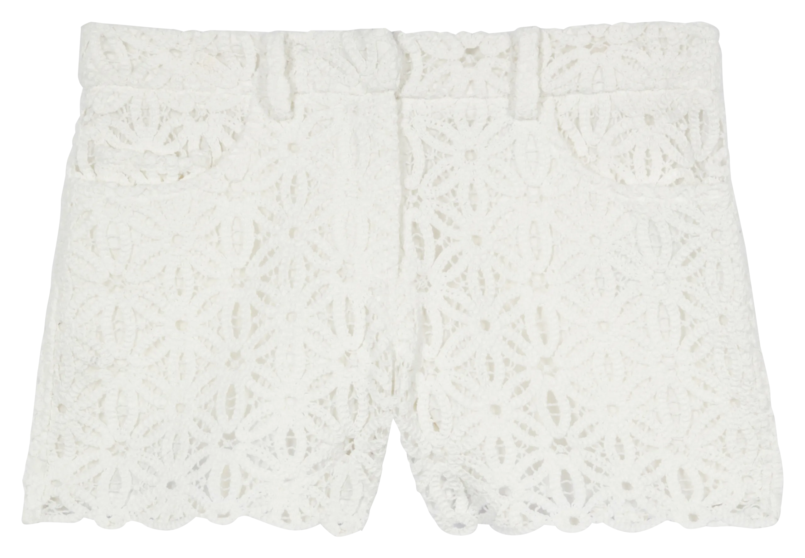 Short en guipure Blanc
