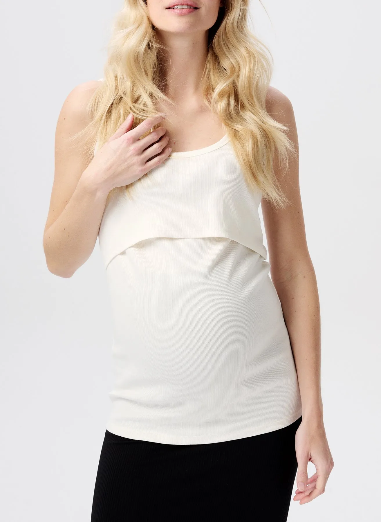 Débardeur d'allaitement en coton bio Blanc JAMEE